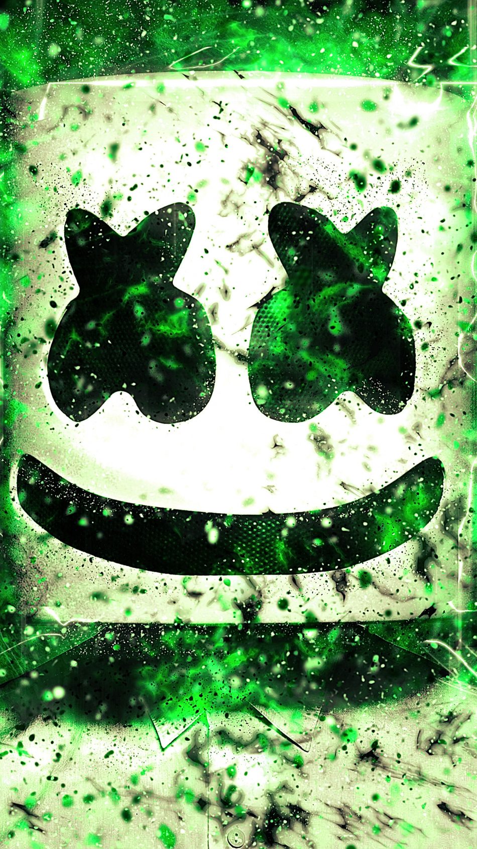 Marshmello Green Neon Artwork 4k & Ultra Hd Mobile - Fondos De Pantalla De Marshmello , HD Wallpaper & Backgrounds