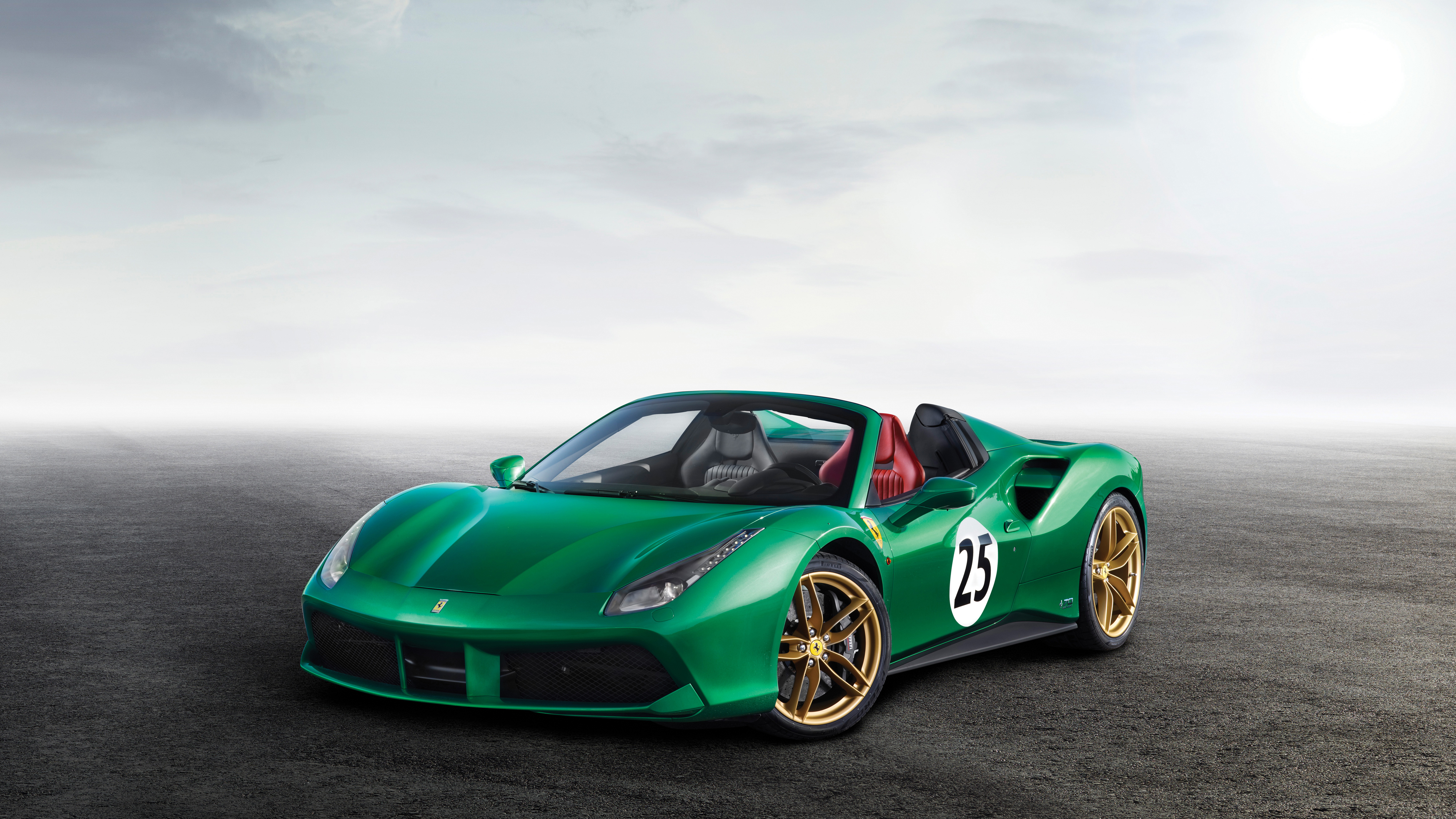 2017 Ferrari 488 Spider The Green Jewel 4k - 70th Anniversary Ferrari , HD Wallpaper & Backgrounds