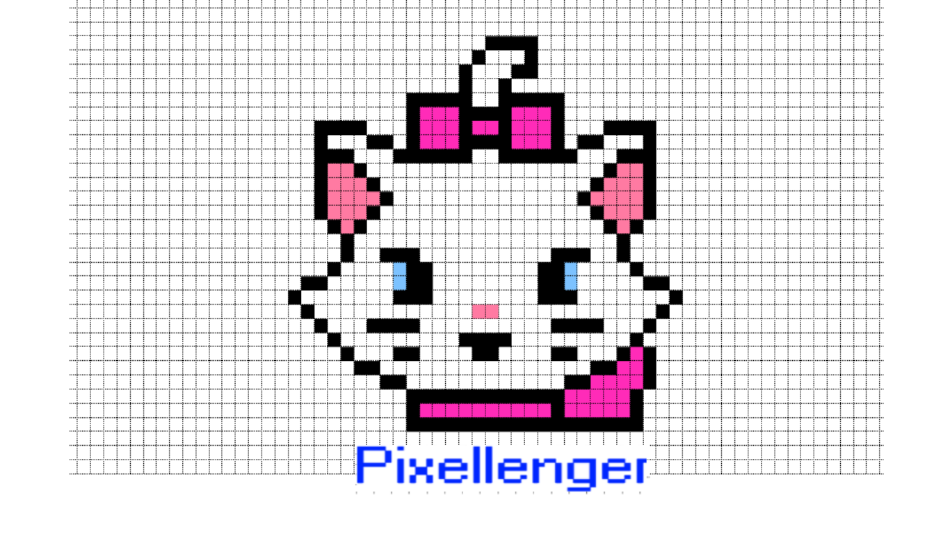 Marie Cat Pixel Art - Kids Pixel Art , HD Wallpaper & Backgrounds