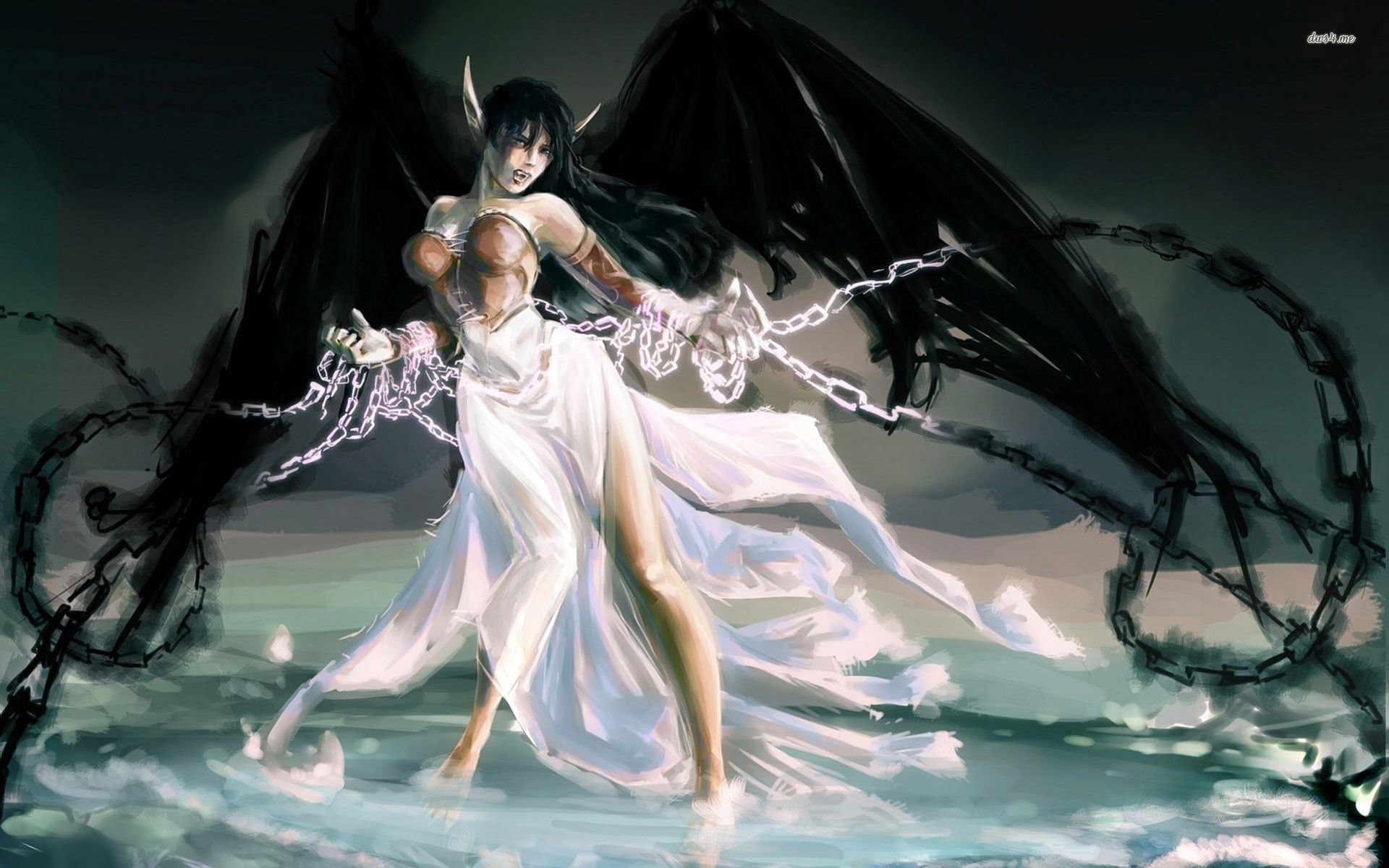 League Of Legends Wallpaper - Female Angel In Chains , HD Wallpaper & Backgrounds