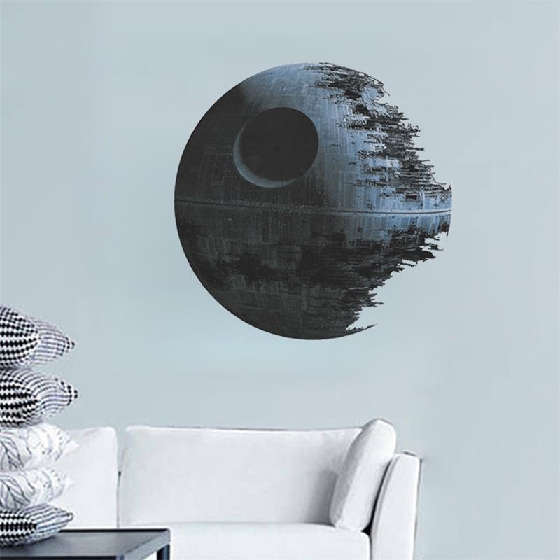 Removable Pvc Death Star Wars Wall Sticker Water Resistant - Star Wars Death Star , HD Wallpaper & Backgrounds