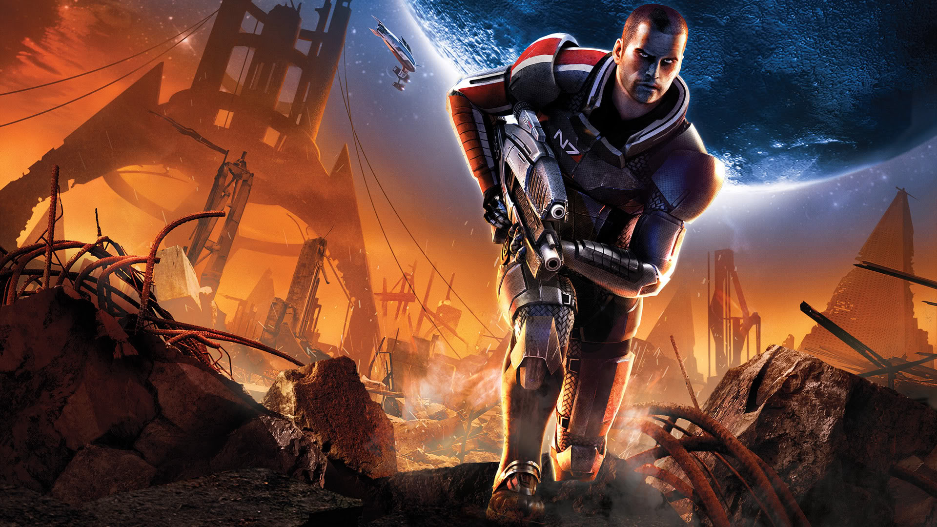 Mass Effect Wallpaper 1080p - Mass Effect 2 Art , HD Wallpaper & Backgrounds