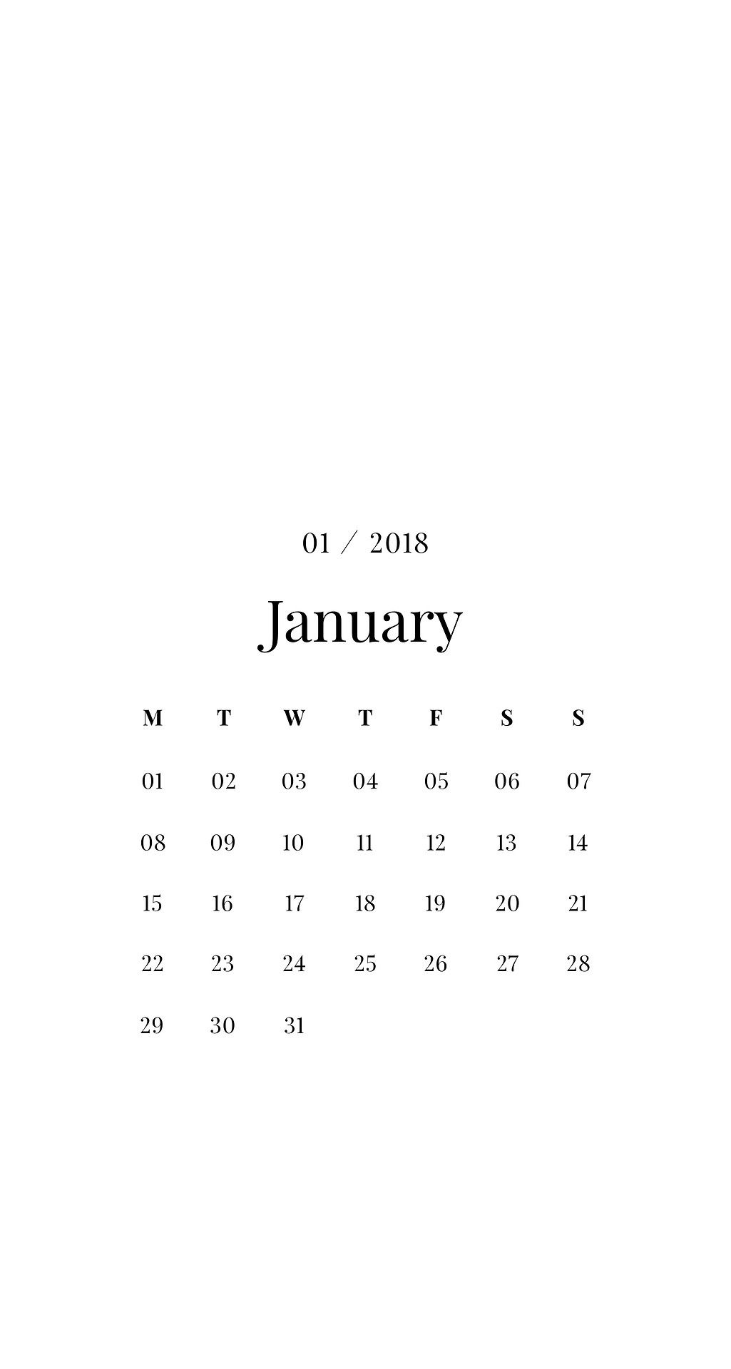 Emma's Studyblr January Minimalist Calendar Phone Iphone - January 2019 Wallpaper Minimalist , HD Wallpaper & Backgrounds