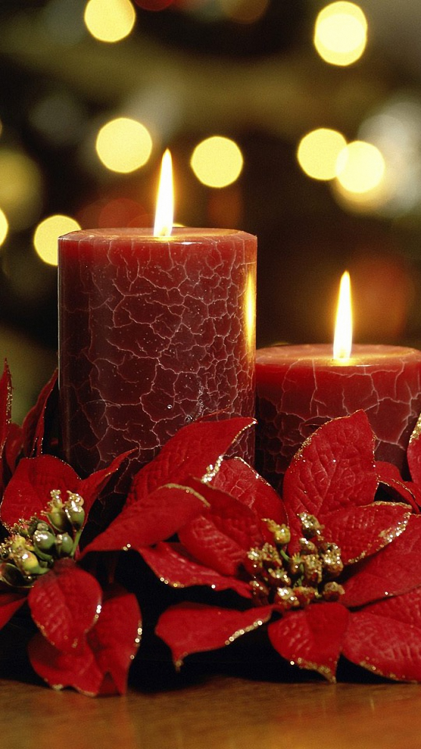 Hd Candles Flowers Sony Xperia Z4 Wallpapers - Christmas Candles , HD Wallpaper & Backgrounds