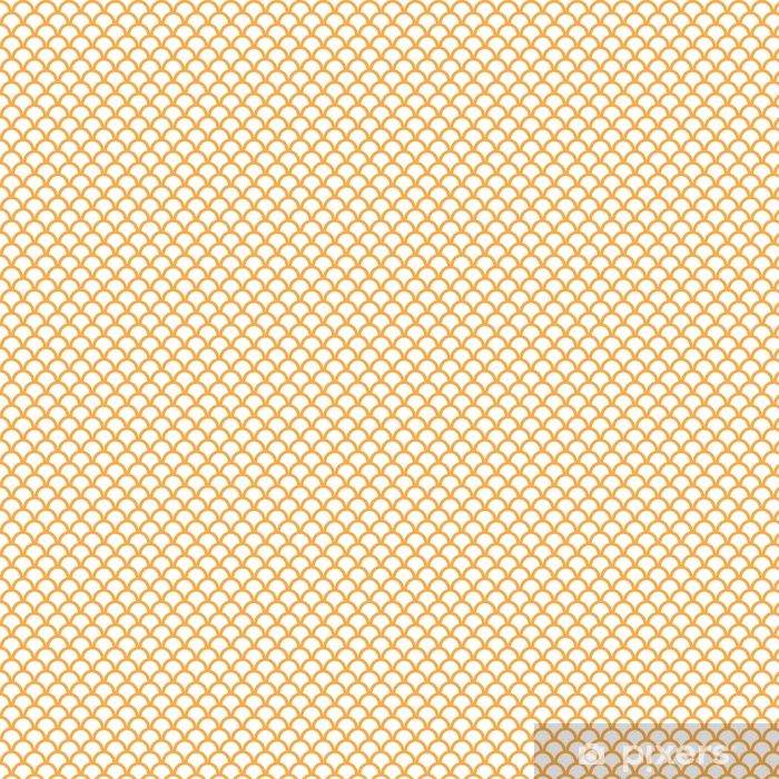 Yellow Fish Scale Seamless Pattern Vinyl Custom-made - Peach , HD Wallpaper & Backgrounds