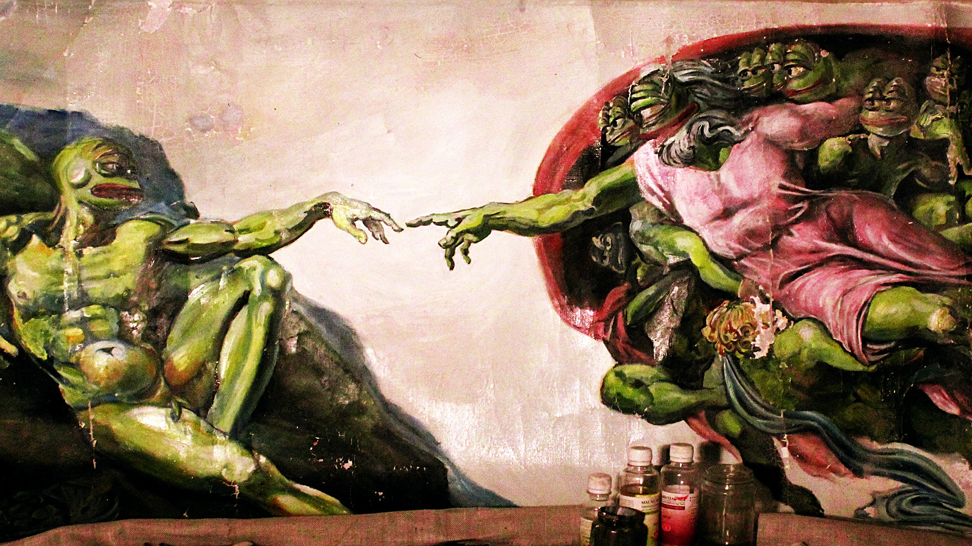 The Creation Of Pepe By Olga Vishnevsky - Pepe The Frog Art , HD Wallpaper & Backgrounds