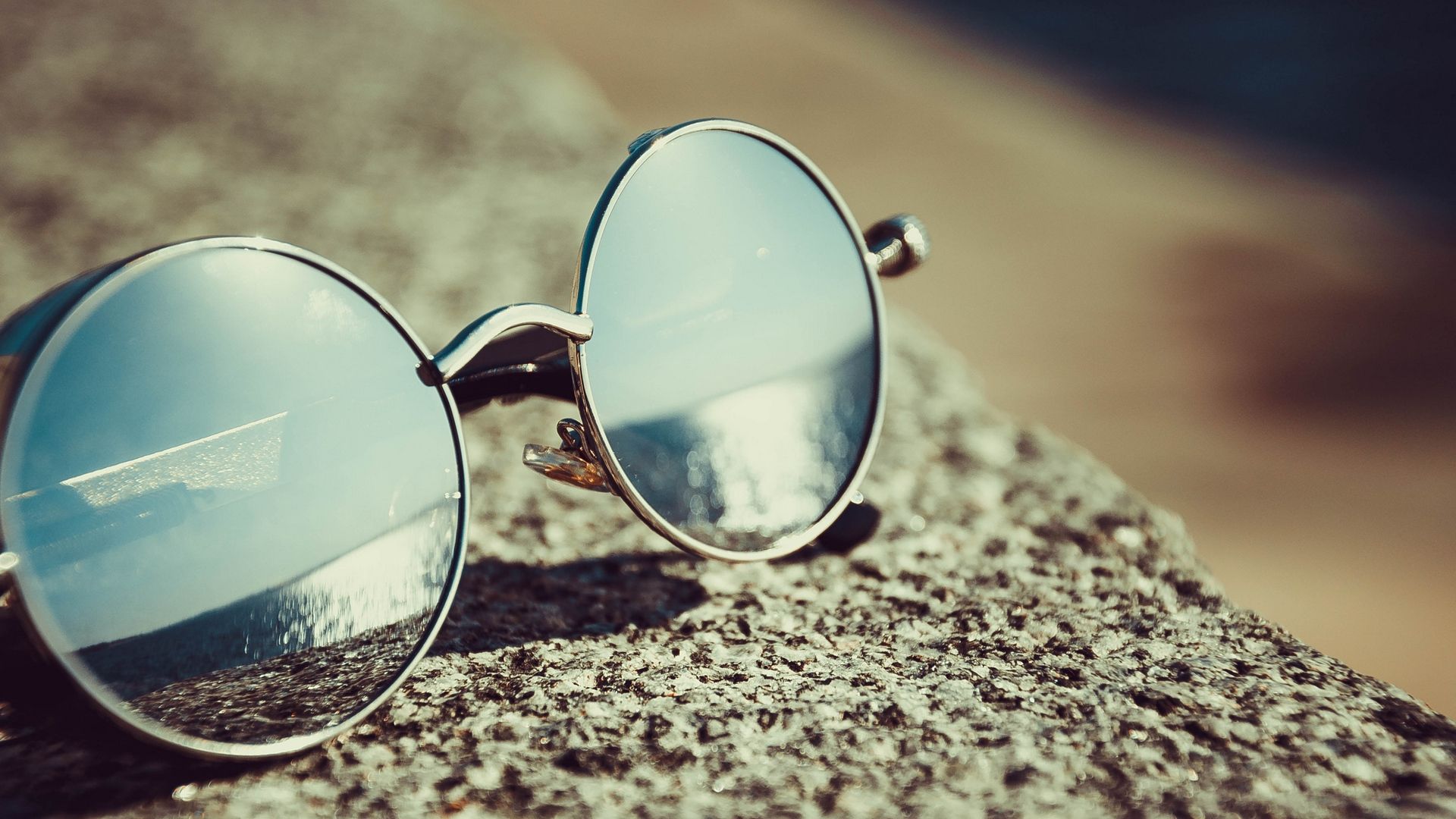 Download Wallpaper Sunglasses, Reflection, Sun Full - Hd Wallpaper Of Sunglasses , HD Wallpaper & Backgrounds