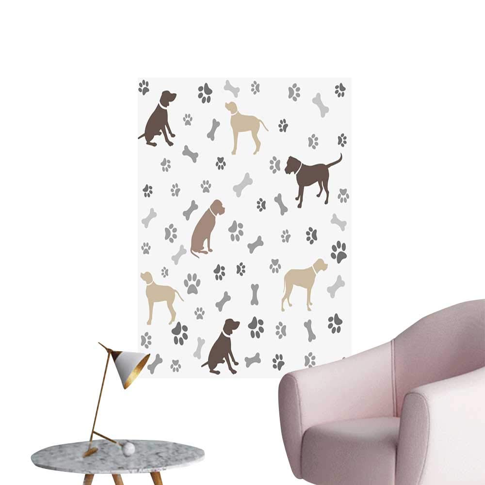 Dog Lover Wall Mural Wallpaper Stickers Paw Print Bones - Poster , HD Wallpaper & Backgrounds