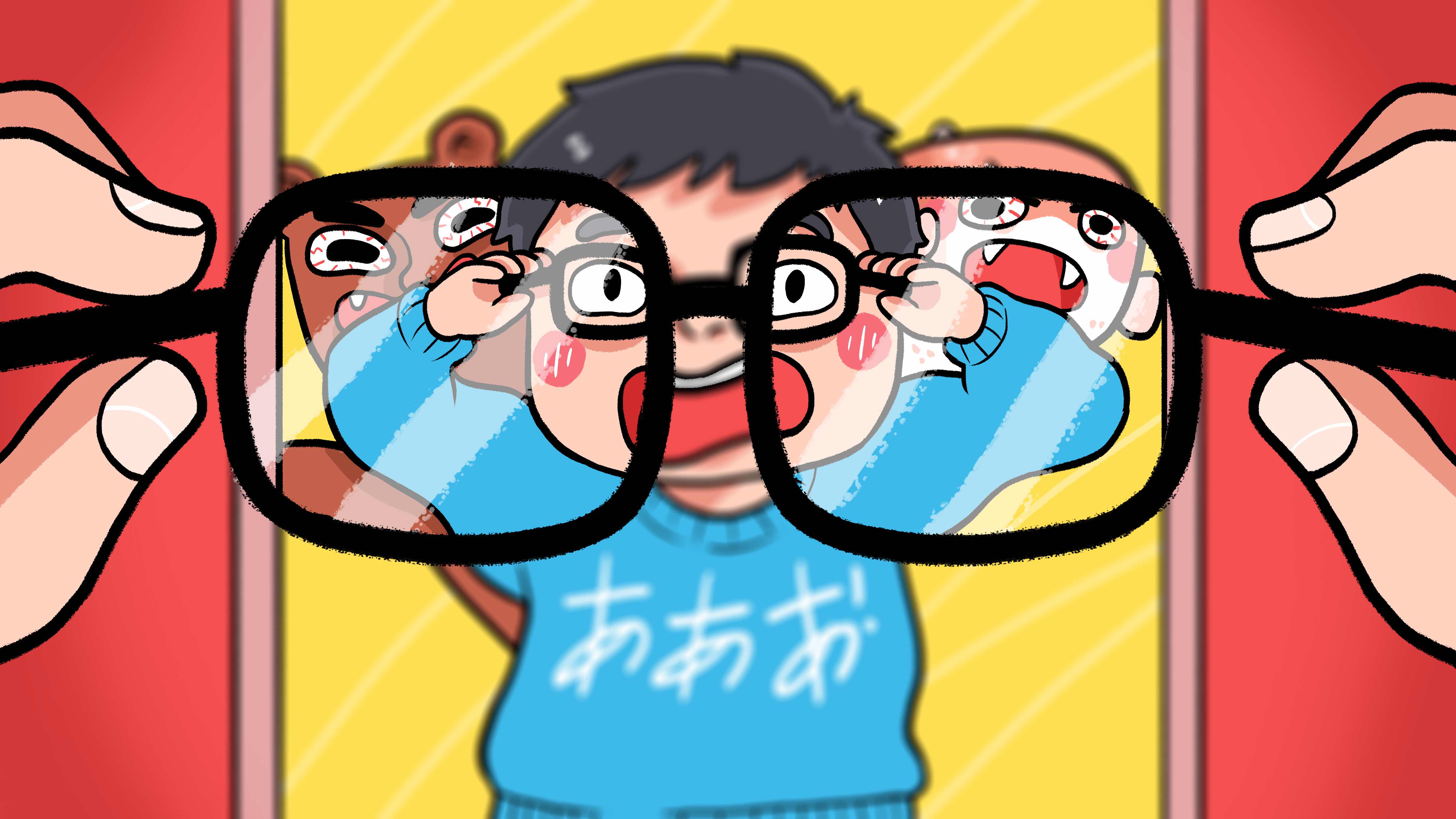 Glasses - - Cartoon , HD Wallpaper & Backgrounds