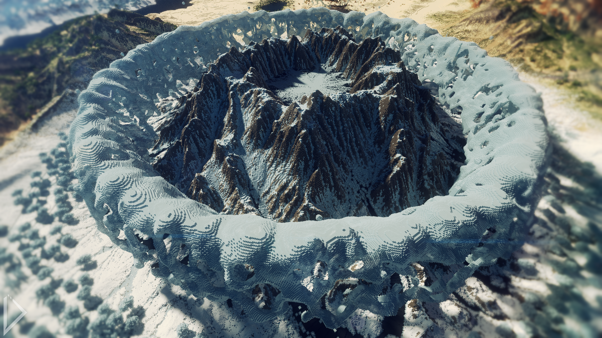 Minecraft Volcano , HD Wallpaper & Backgrounds