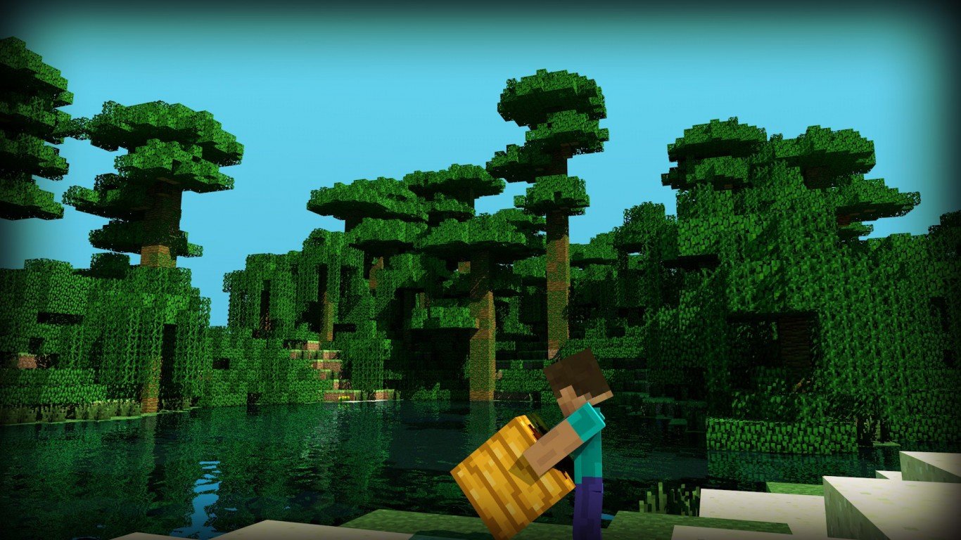 Just Some Minecraft Landscapes Wallpapers - Minecraft Jungle , HD Wallpaper & Backgrounds