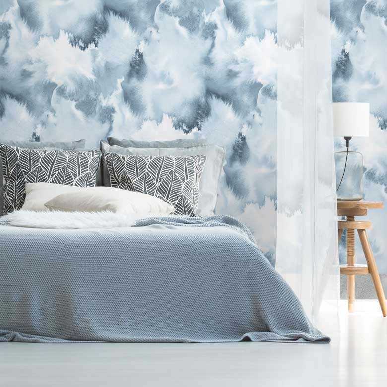 Bedroom Blue And Silver , HD Wallpaper & Backgrounds
