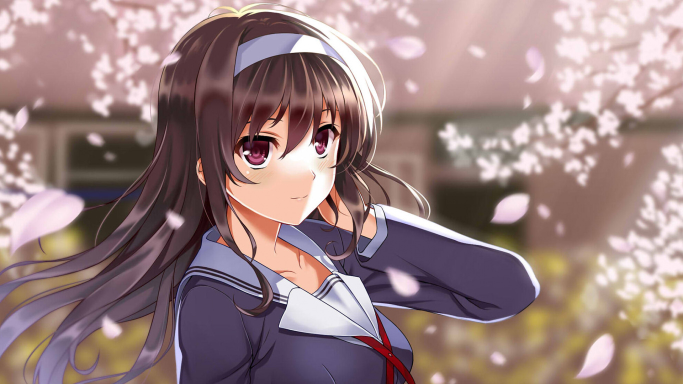 Wallpaper Cute, Anime Girl, Blossom, Utaha Kasumigaoka - Anime Saenai Heroine Sodatekata , HD Wallpaper & Backgrounds