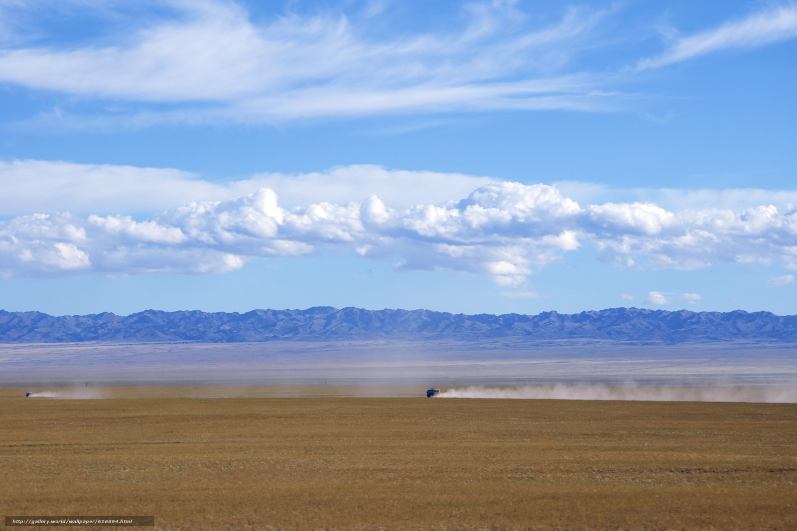 Download Wallpaper Desert, Gobi, Mongolia, Mountains - Steppe , HD Wallpaper & Backgrounds