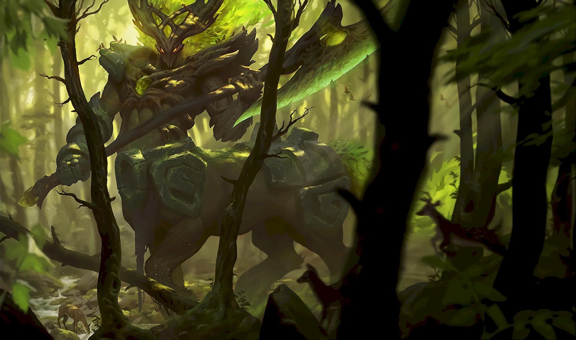 Fantasy Art, Centaur, Centaurs, League Of Legends, - League Of Legends Hecarim Forest , HD Wallpaper & Backgrounds