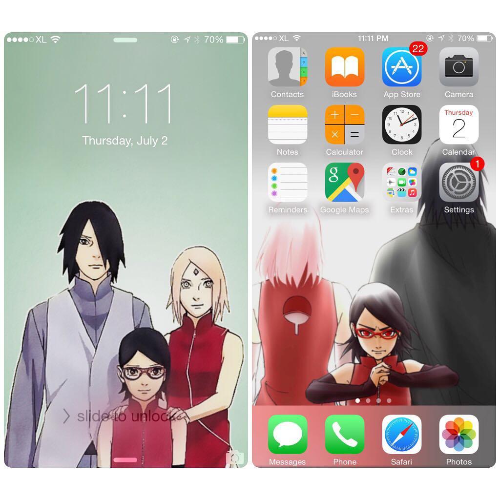 Told Yall I Was Gonna Get A New Wallpaper ❤ Now My - Sasuke Sakura Sarada Family , HD Wallpaper & Backgrounds