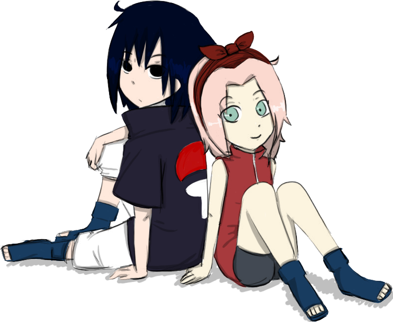 Thumb Image - Sakura And Sasuke Chibi Png , HD Wallpaper & Backgrounds