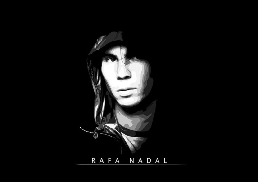 Athah Frameless Poster Rafael Nadal Shaded Face Paper - Rafael Nadal , HD Wallpaper & Backgrounds