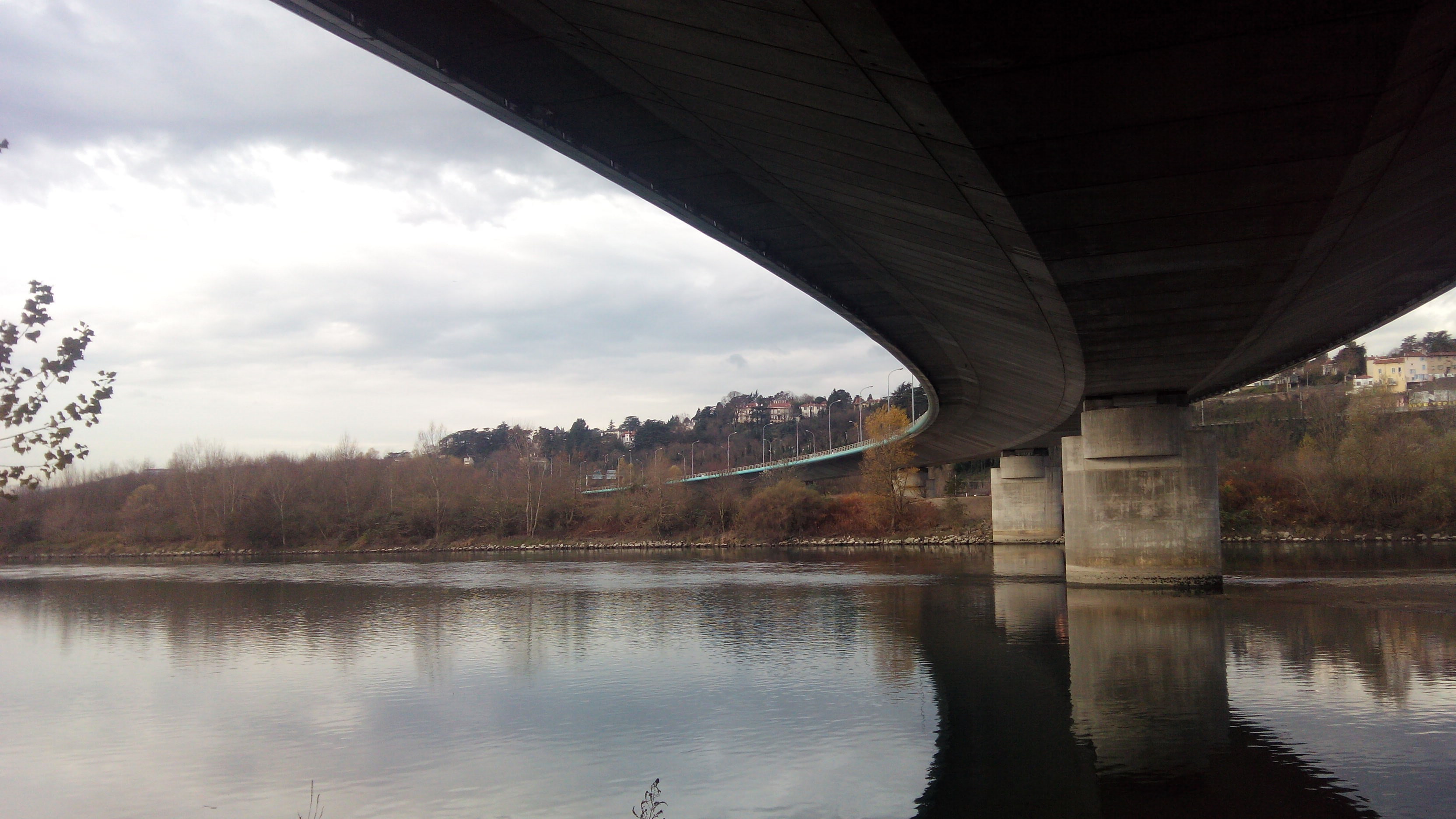 Landscape, Nature, Bridge, River, France, Lyon, Sky, - Reflection , HD Wallpaper & Backgrounds