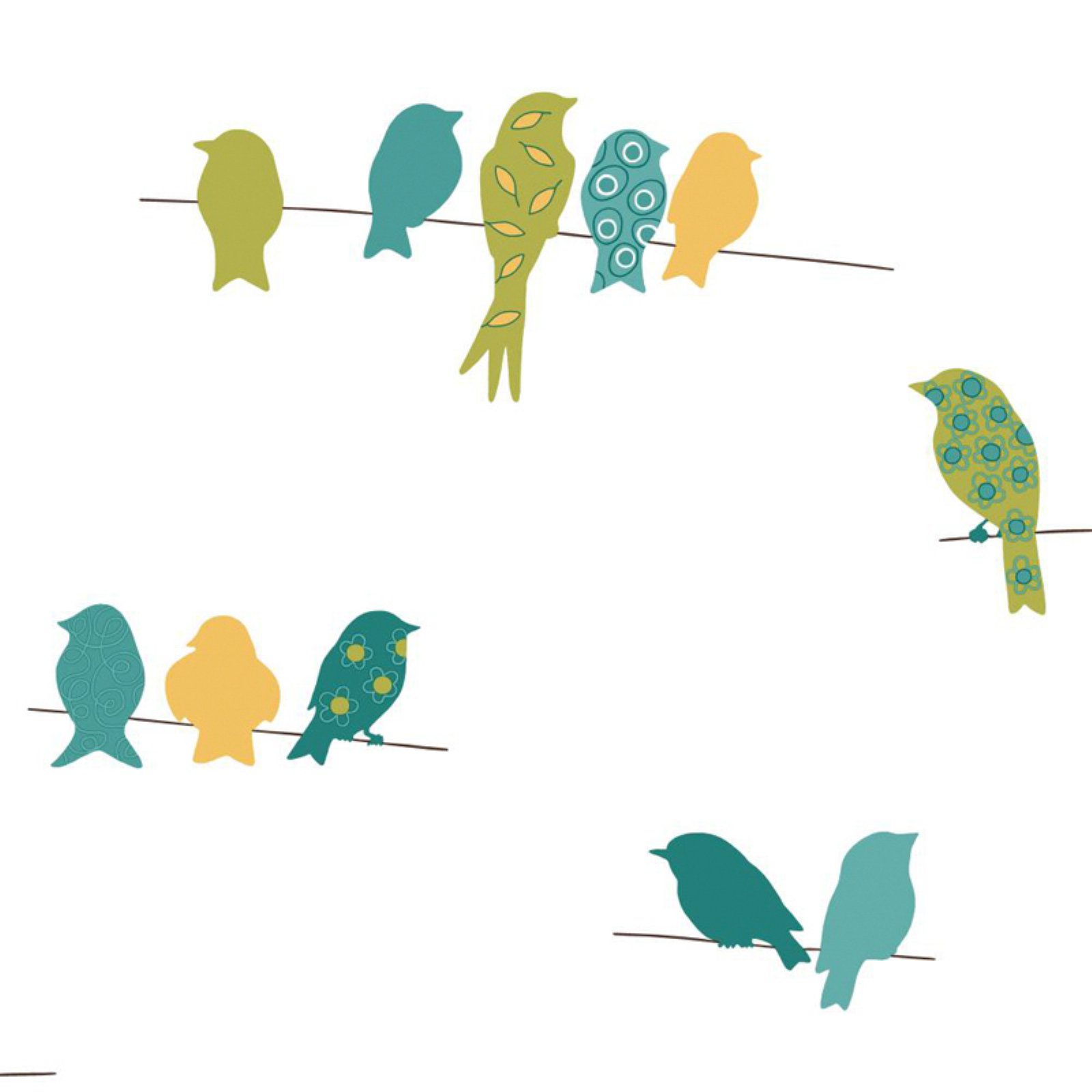 Birds On A Wire Pattern , HD Wallpaper & Backgrounds