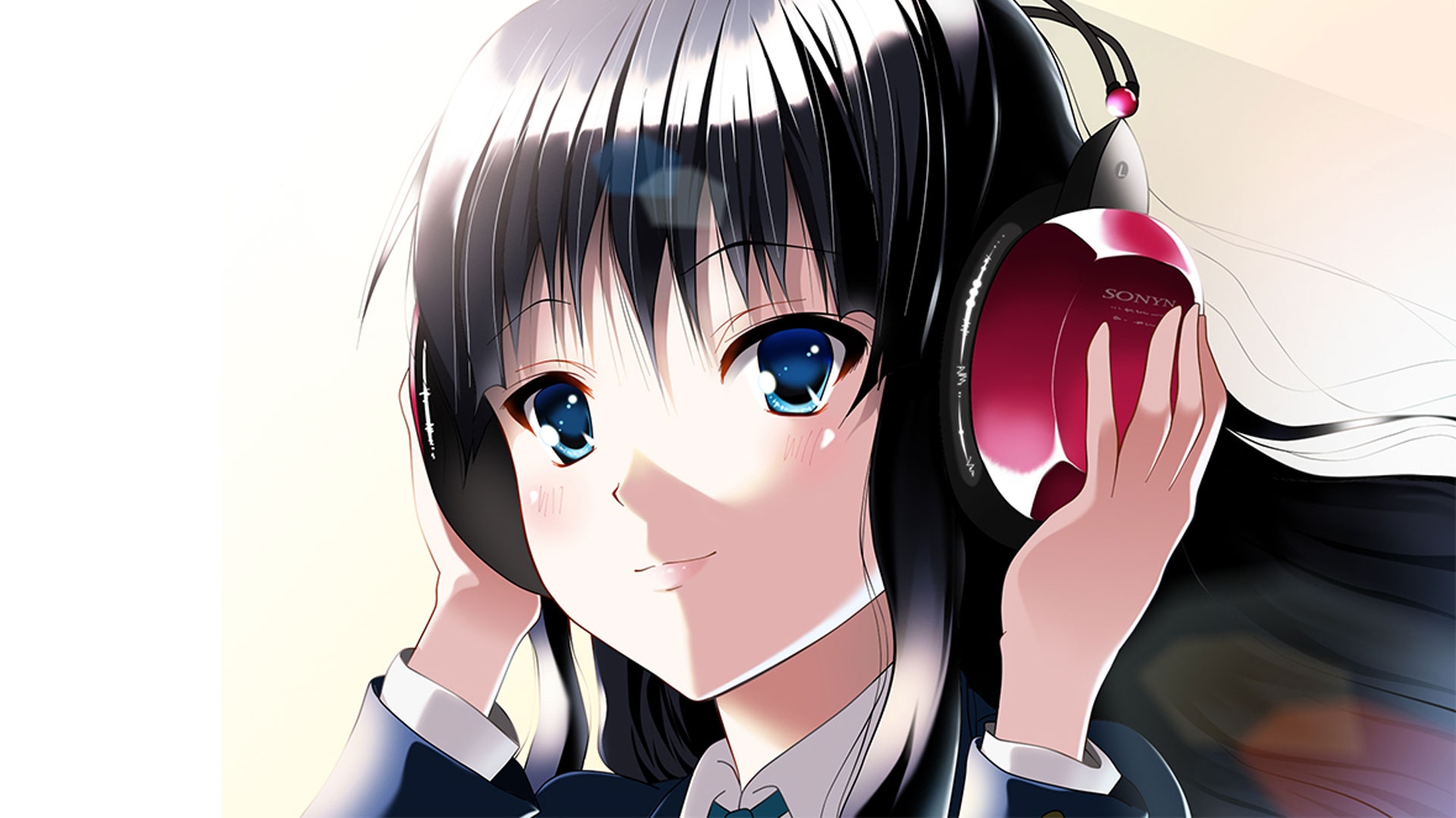 Headphone Anime Girl Music , HD Wallpaper & Backgrounds
