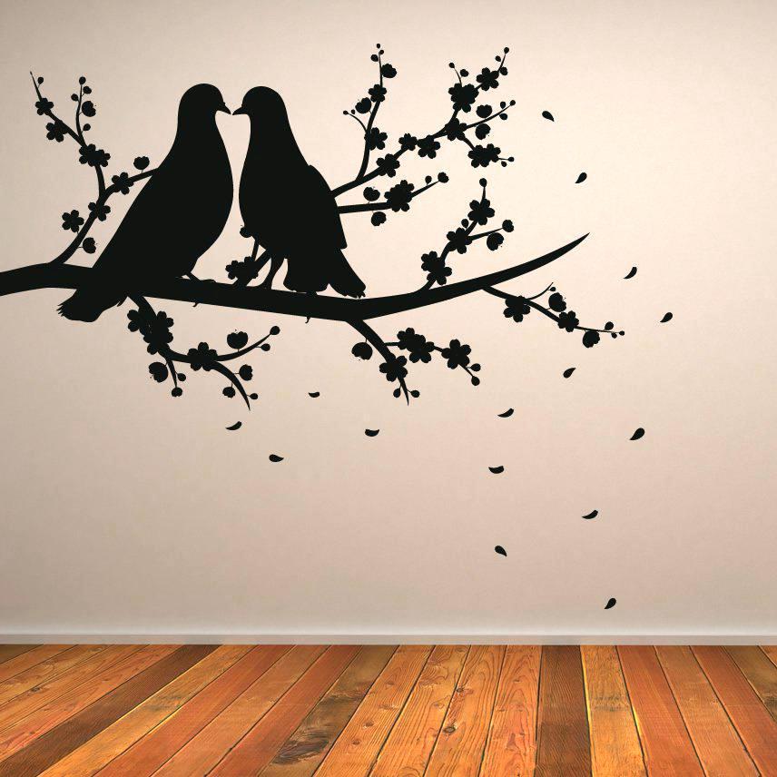 Birds On A Wire Wall Art Birds Wall Art S S Birds On - Simple Wall Painting Design , HD Wallpaper & Backgrounds