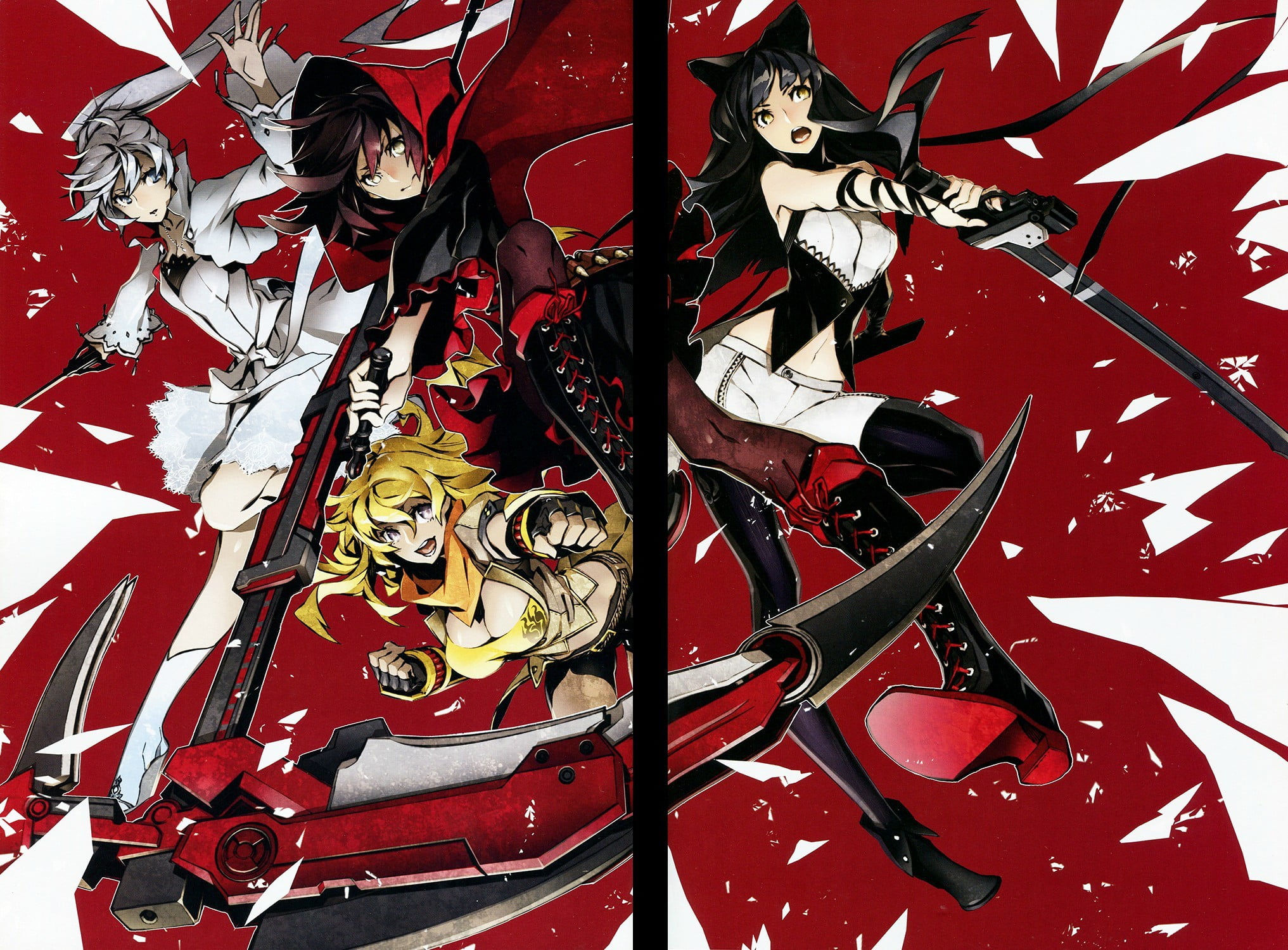 Female Anime Characters Illustration, Rwby, Ruby Rose - Rwby Rwby , HD Wallpaper & Backgrounds