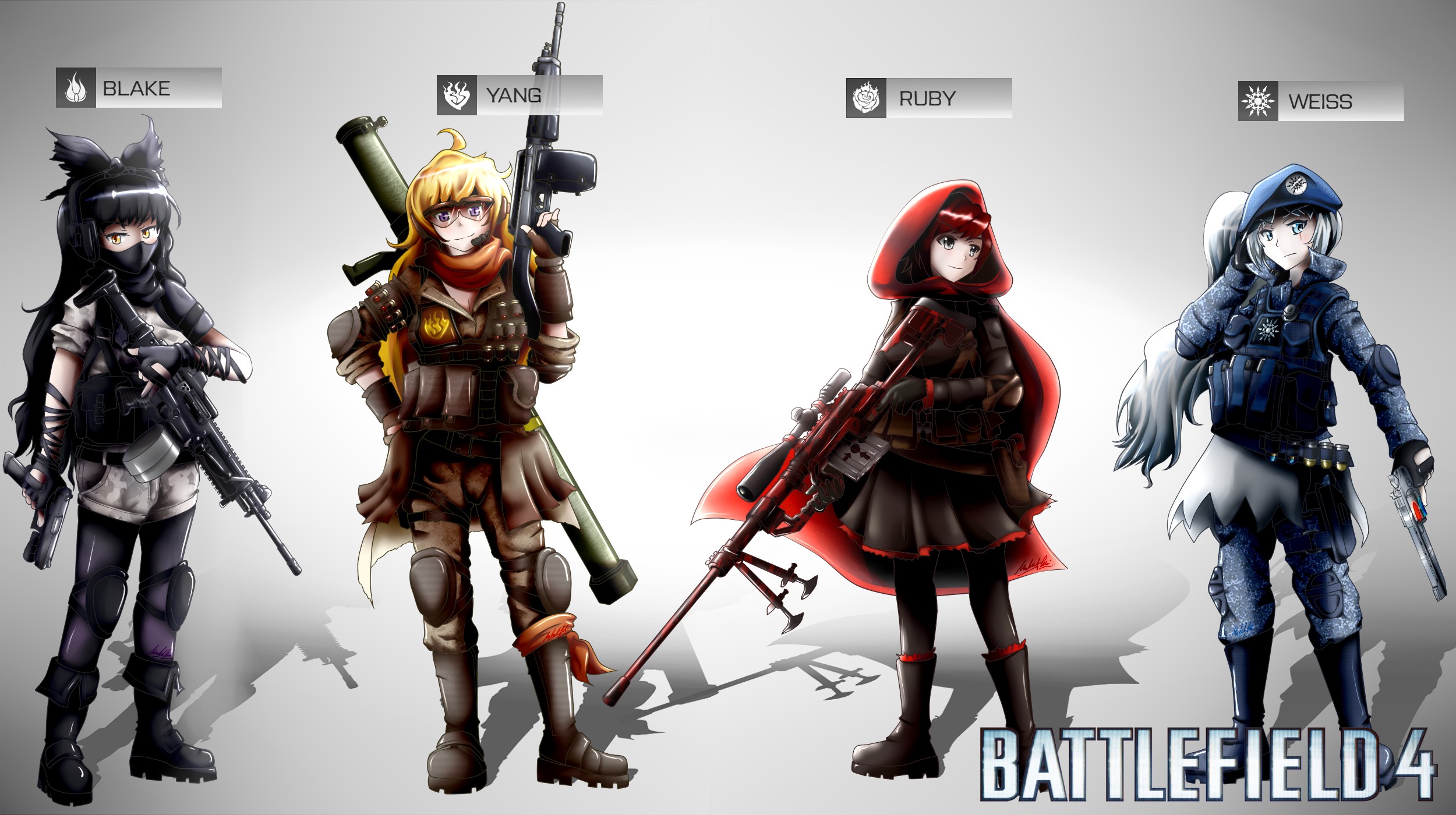 Rwby Wallpaper All Characters - Rwby Battlefield , HD Wallpaper & Backgrounds