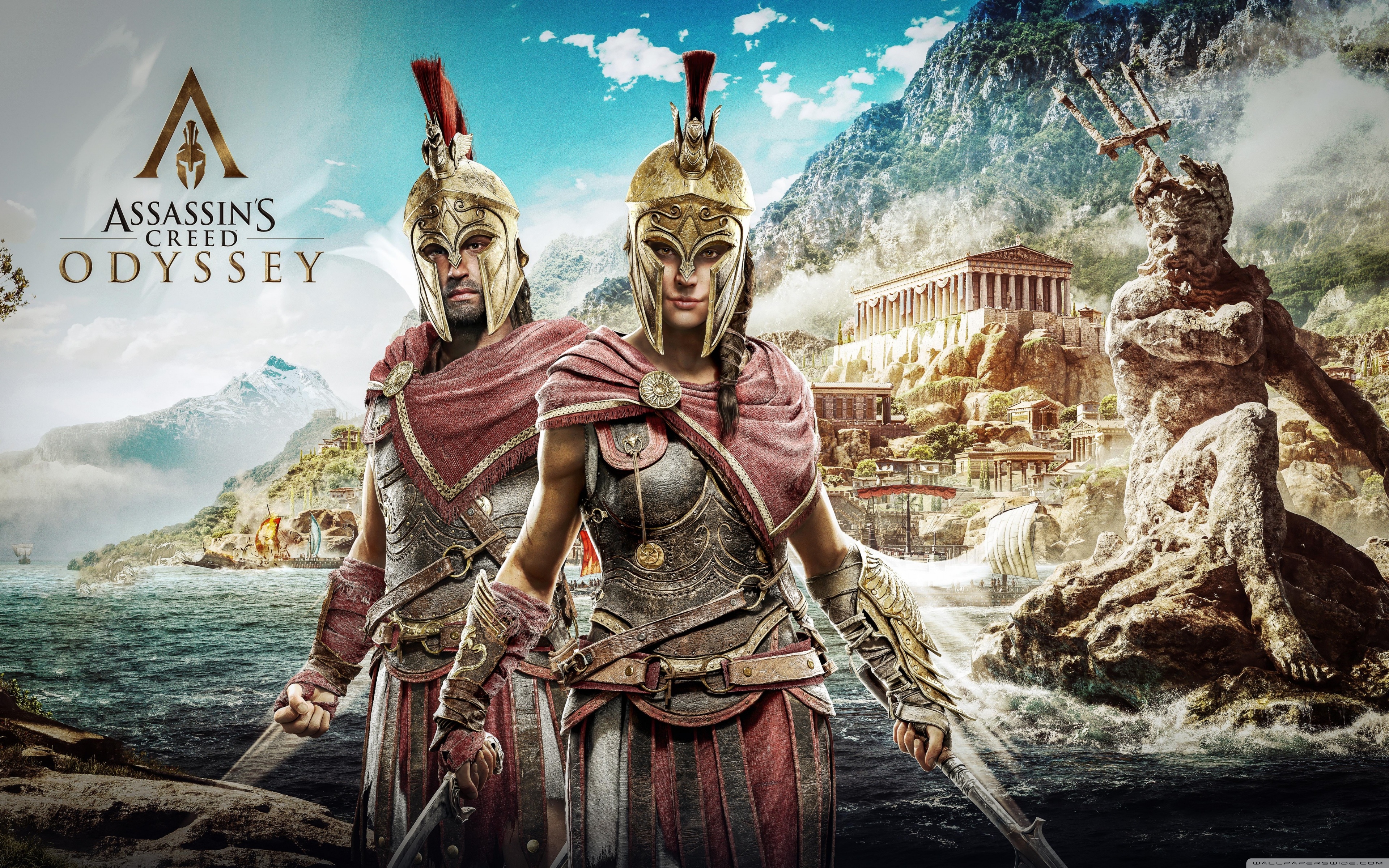 Wide - Assassin's Creed Odyssey 4k , HD Wallpaper & Backgrounds