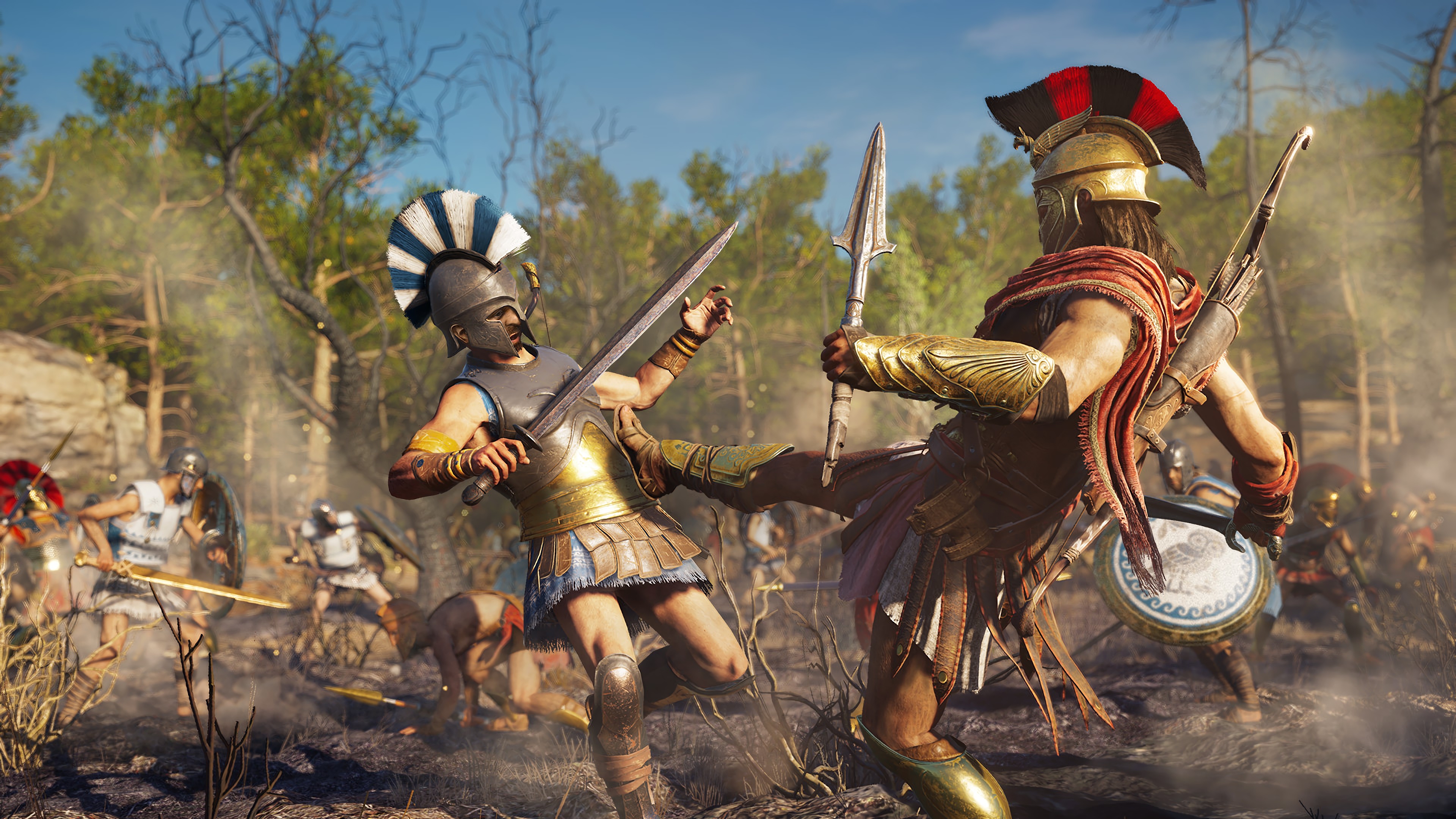 War, Soldier, Spartan, Video Game, Sword, Assassins - Assassin's Creed Odyssey Download , HD Wallpaper & Backgrounds