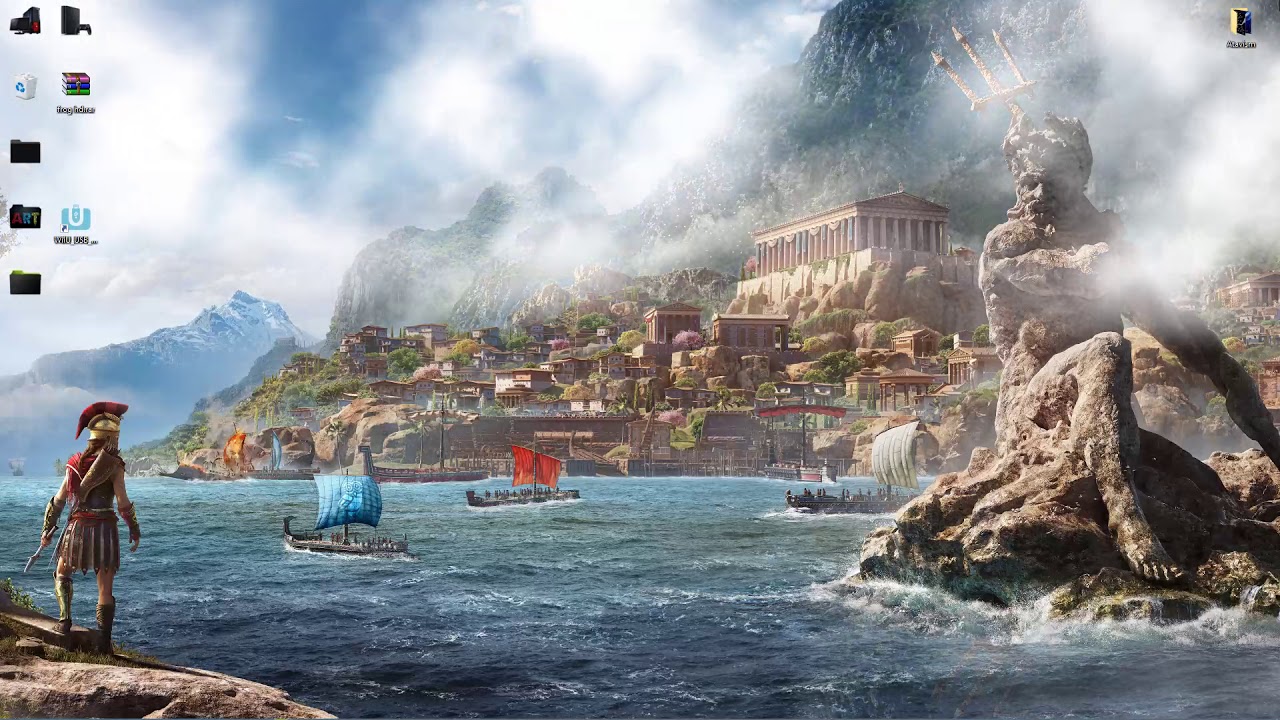 Wallpaper Engine Assassins Creed Odyssey Poseidon Free - Assassin Creed Odyssey Poseidon , HD Wallpaper & Backgrounds