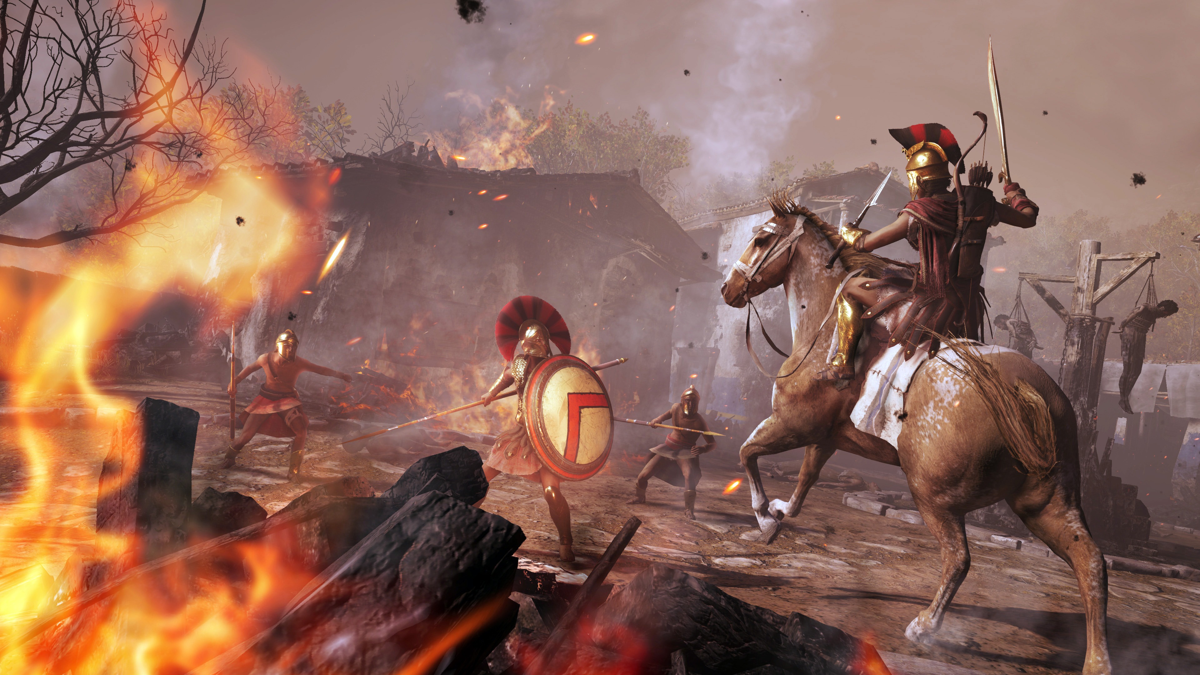 Assassins Creed Odyssey Battle , HD Wallpaper & Backgrounds