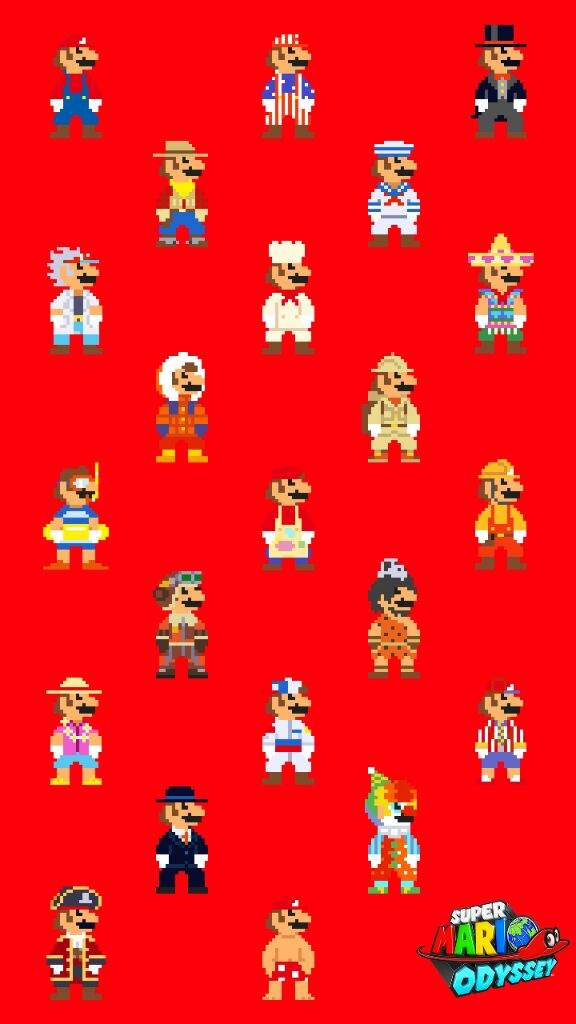 Super Mario Odyssey Wallpapers - Super Mario Odyssey 8 Bit Mario , HD Wallpaper & Backgrounds