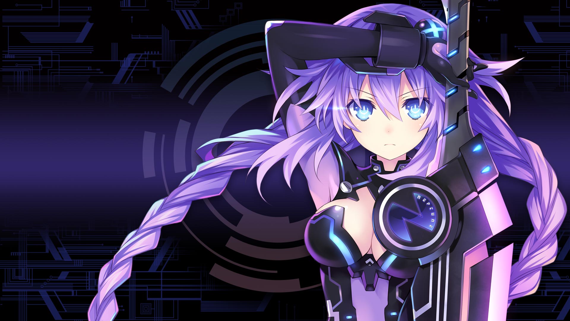 Purple Hear Hyperdimension Neptunia - Megadimension Neptunia Vii Purple Heart , HD Wallpaper & Backgrounds