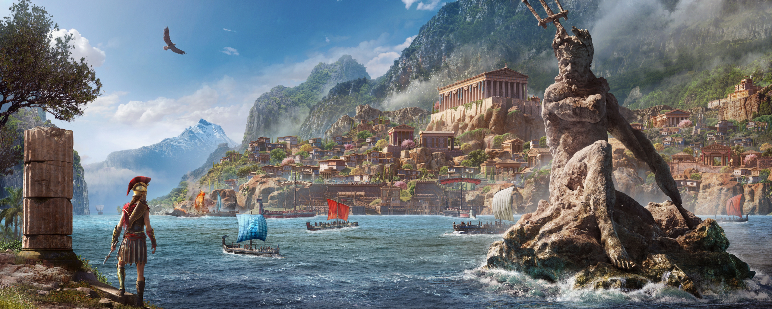 Wallpaper City, River Bank, Assassin's Creed Odyssey, - Art Of Assassin's Creed Odyssey , HD Wallpaper & Backgrounds