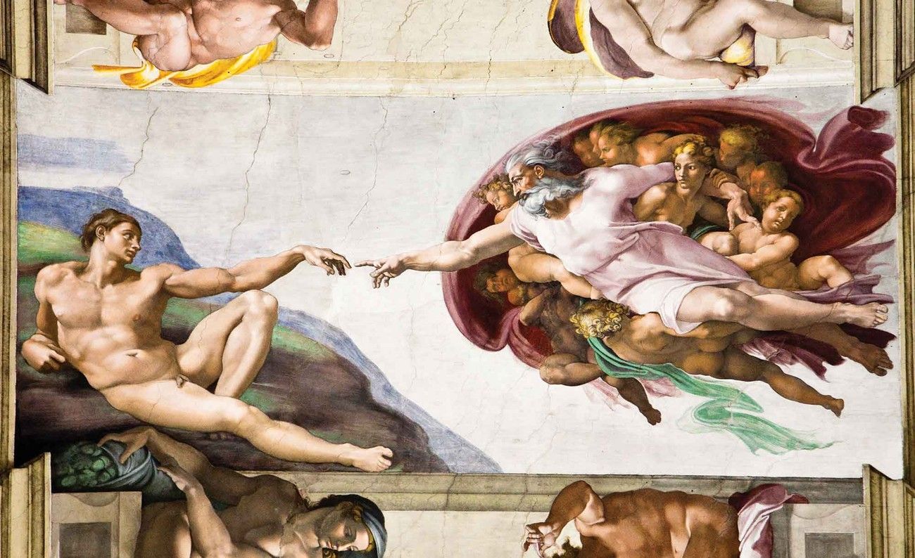 Michelangelo Ceiling Wallpaper - Famous Painting In Vatican , HD Wallpaper & Backgrounds