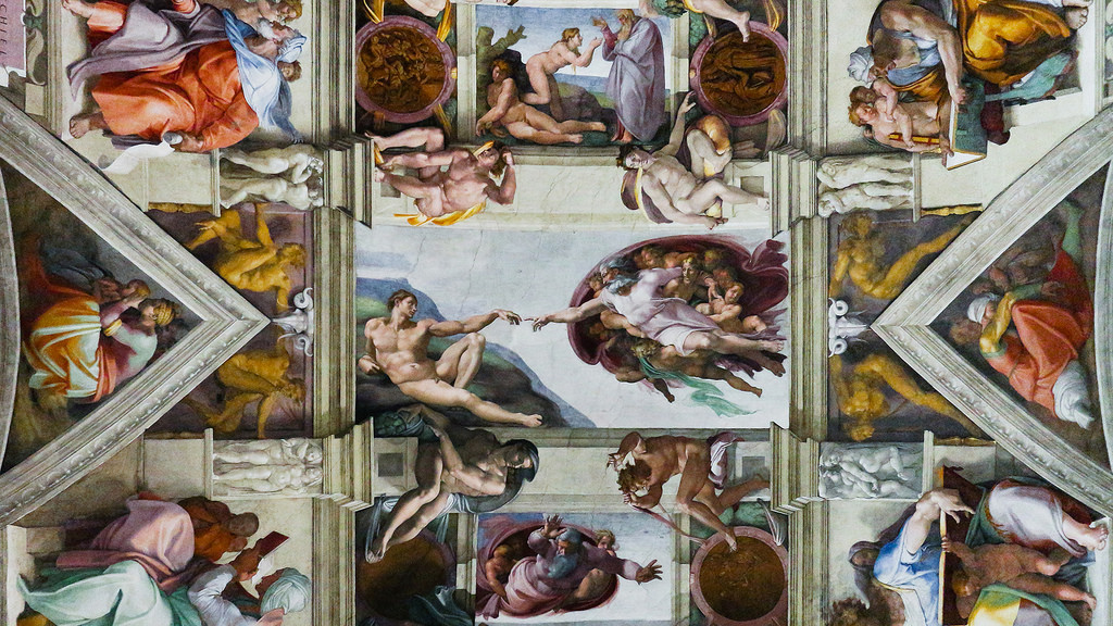 The Creation Of Adam Sistine Chapel Hd Wallpaper Backgrounds Download