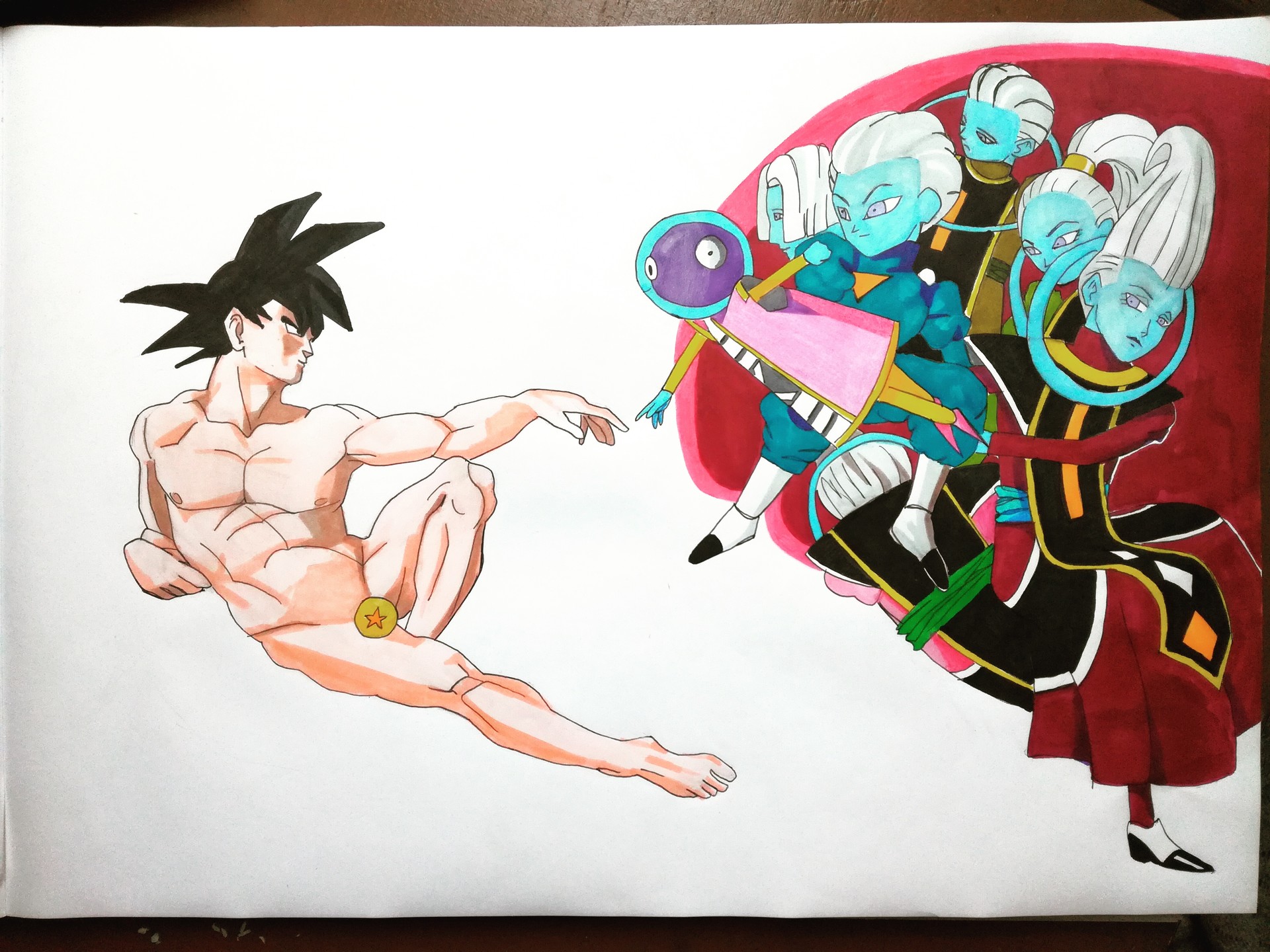 Creation Of Goku - Illustration , HD Wallpaper & Backgrounds