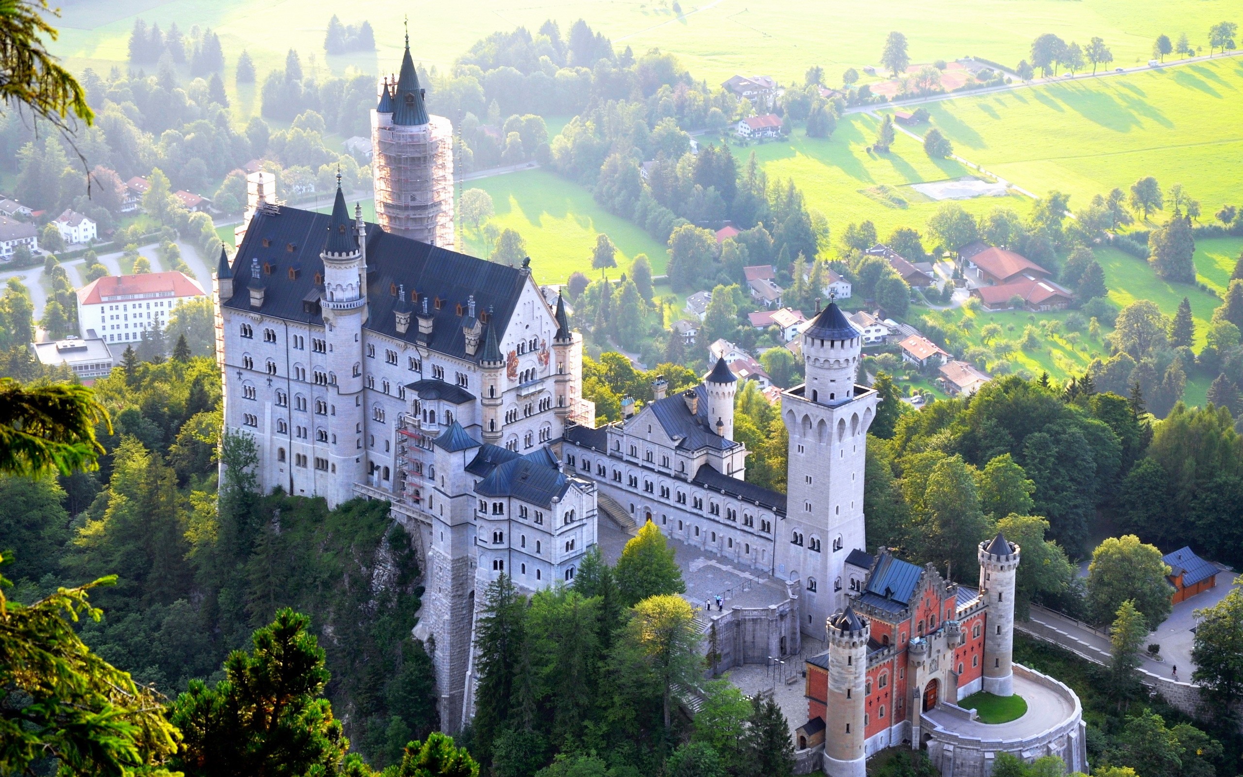 #castle, #building, #landscape, #architecture, #neuschwanstein - Neuschwanstein Castle , HD Wallpaper & Backgrounds