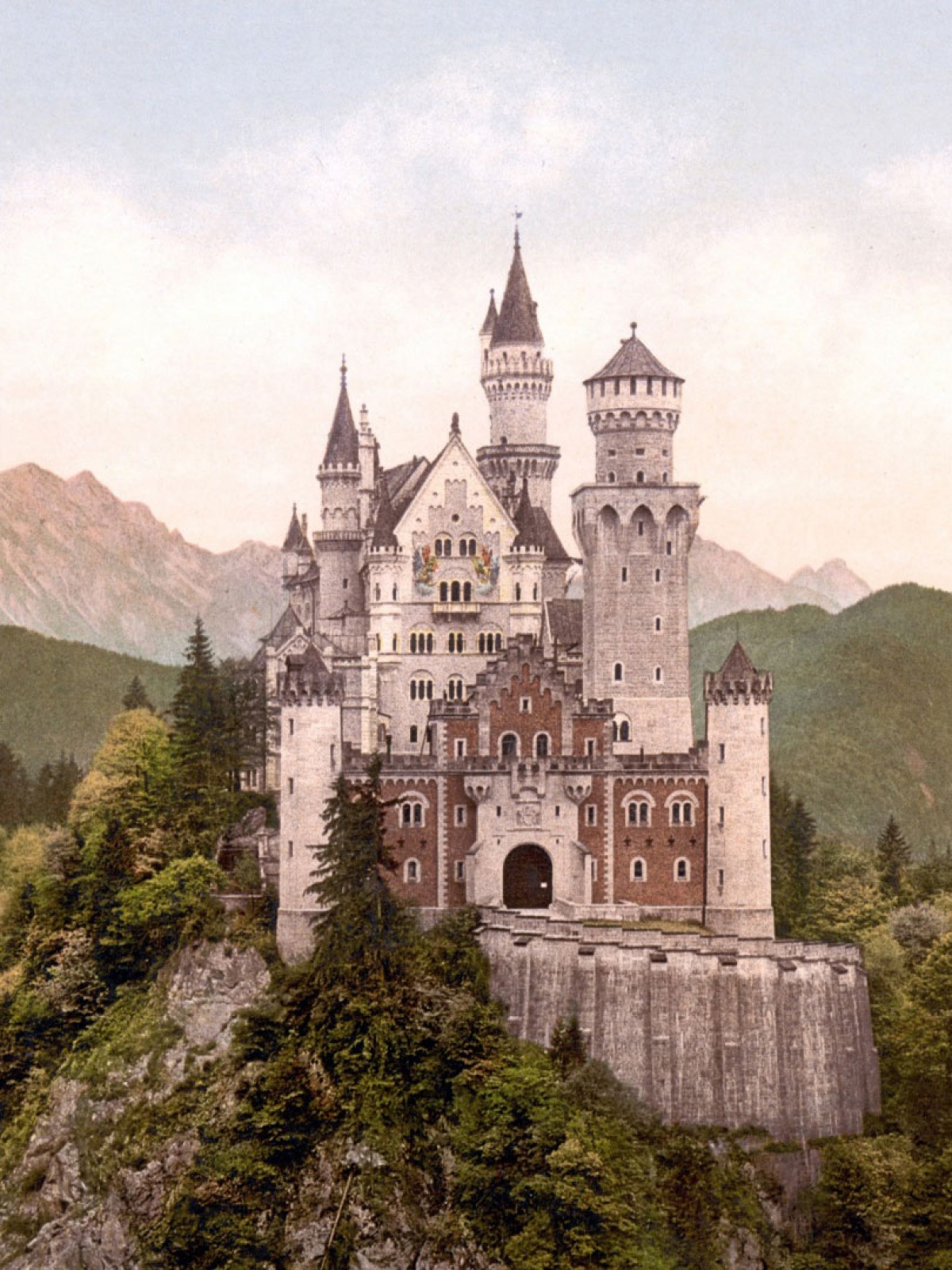 Neuschwanstein Castle Mobile Wallpaper - Darmstadt Castle , HD Wallpaper & Backgrounds