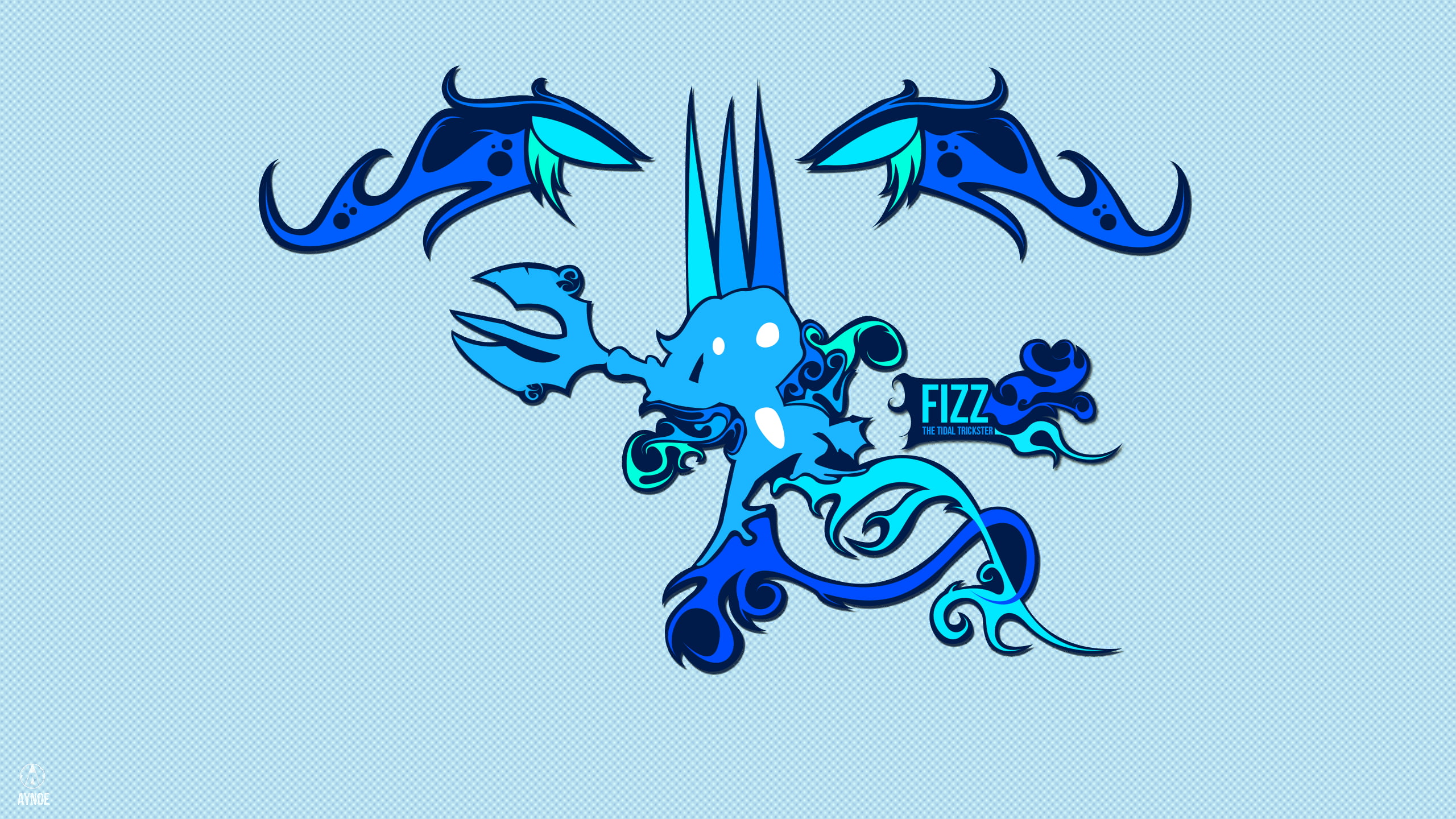 Blue And Green Fizz Logo, League Of Legends, Fizz - Illustration , HD Wallpaper & Backgrounds