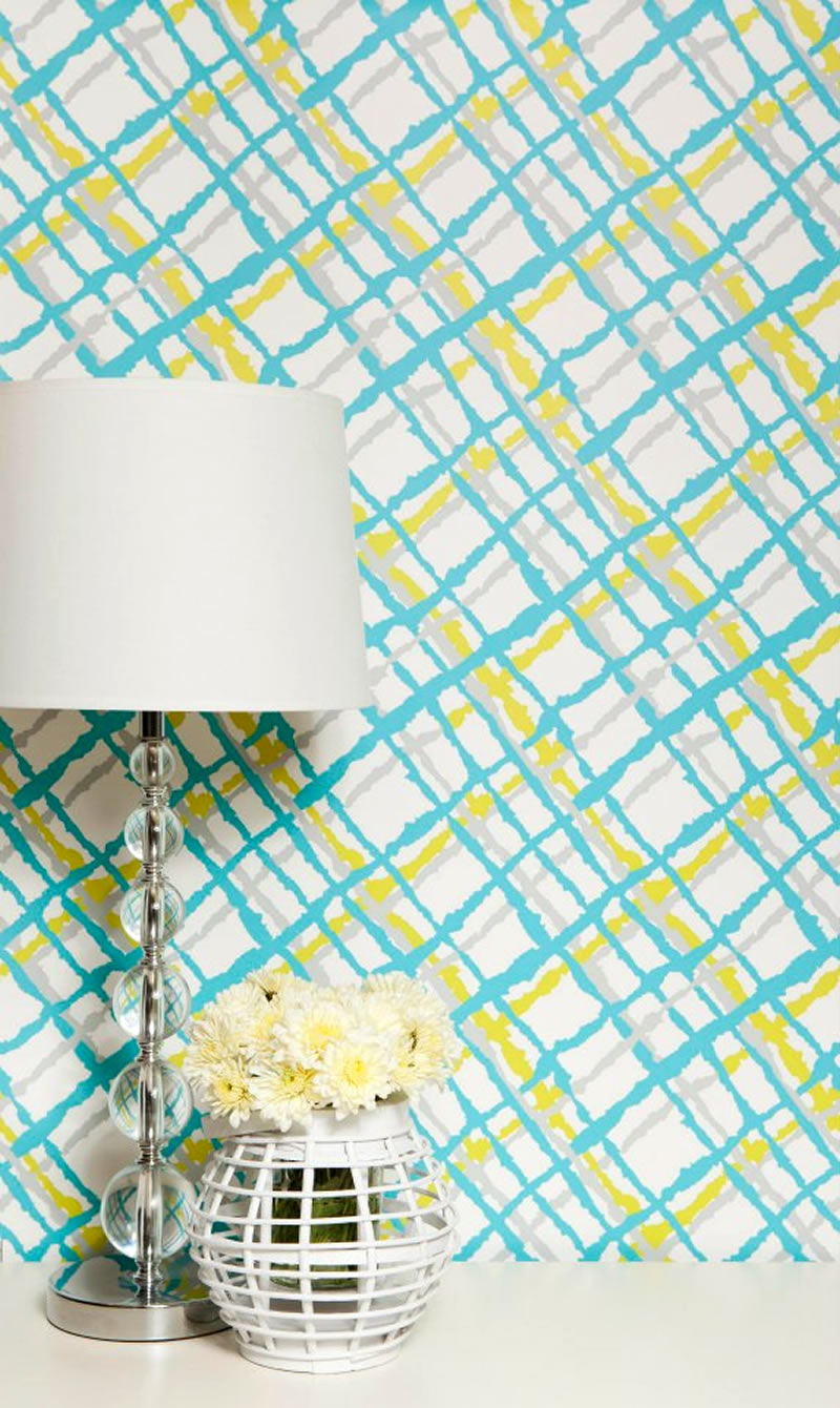 Beverly In Lime Fizz Wallpaper Design By Kimberly Lewis - Lampshade , HD Wallpaper & Backgrounds