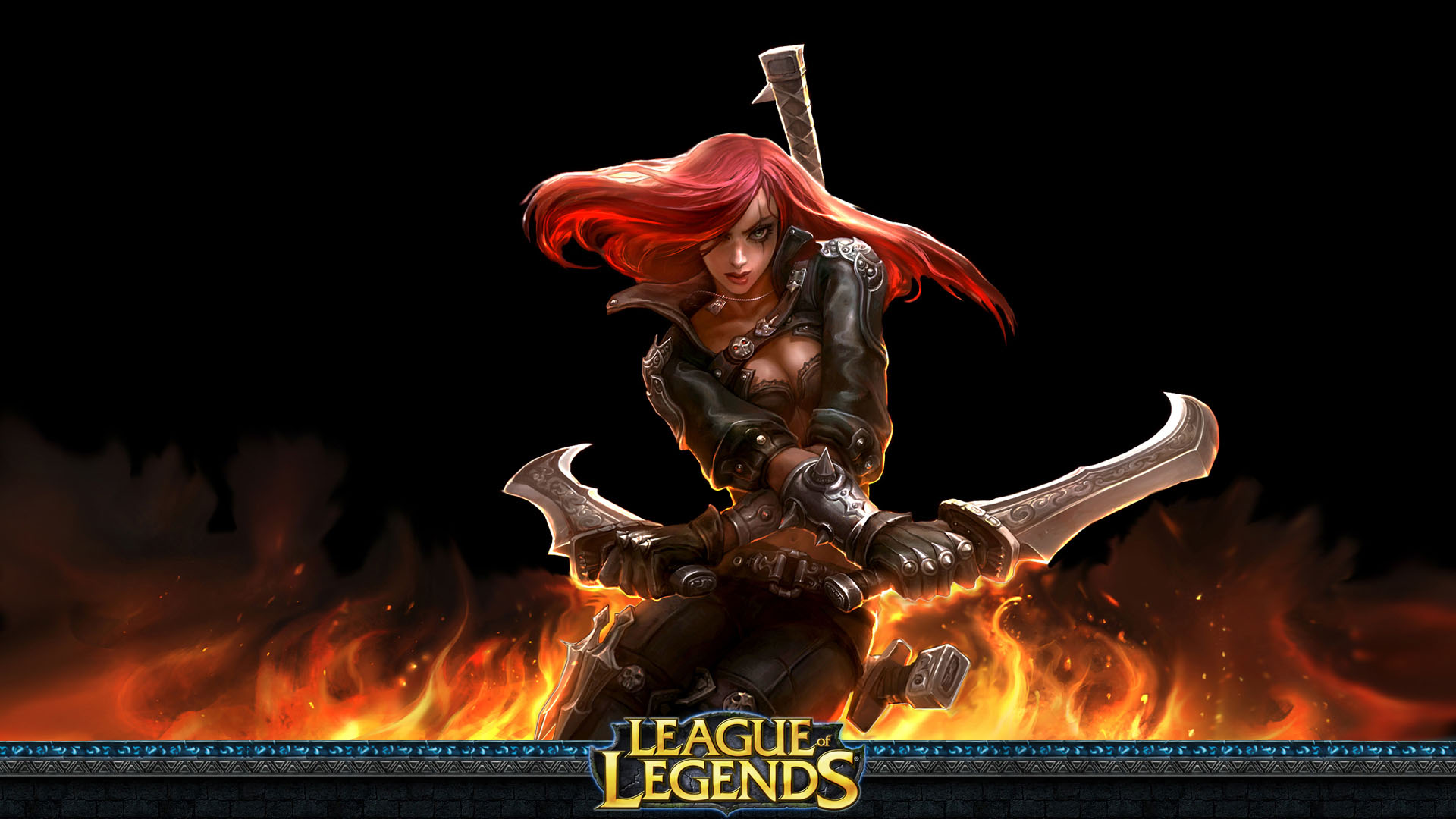 League Of Legends Katarina Hd Wallpaper - League Of Legends Red Hair , HD Wallpaper & Backgrounds