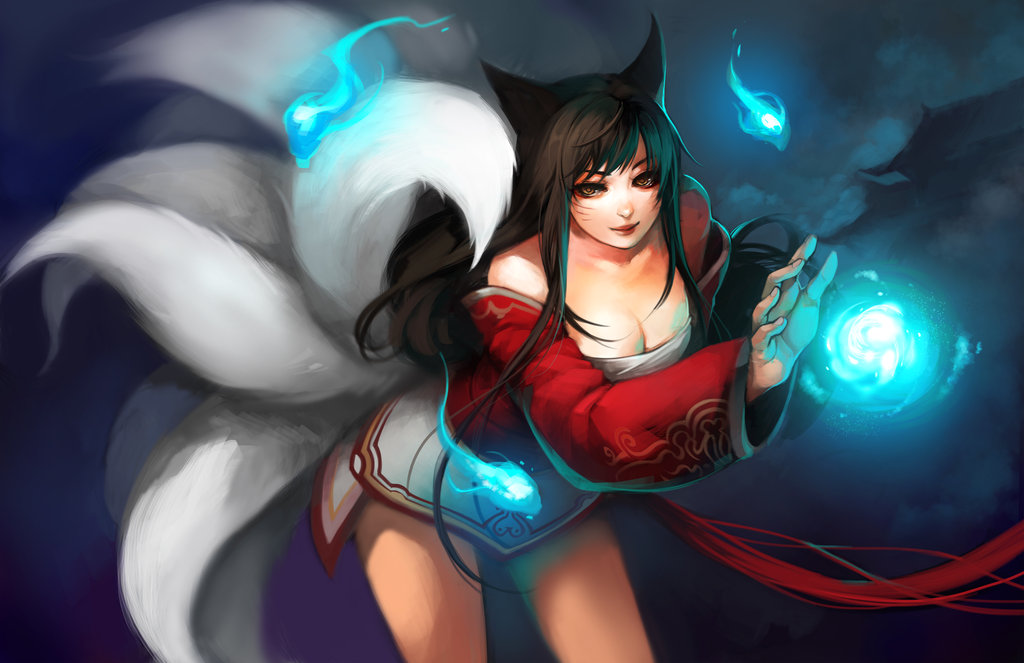 League Of Legends Ahri Fanart Wallpaper - League Of Legends Yumi , HD Wallpaper & Backgrounds