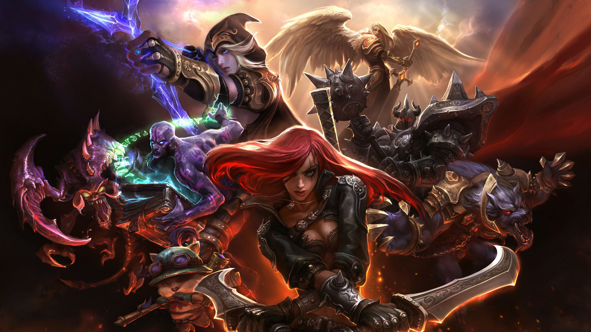 League Of Legends Old School Heroes Hd Wallpaper - League Of Legends Full Hd , HD Wallpaper & Backgrounds