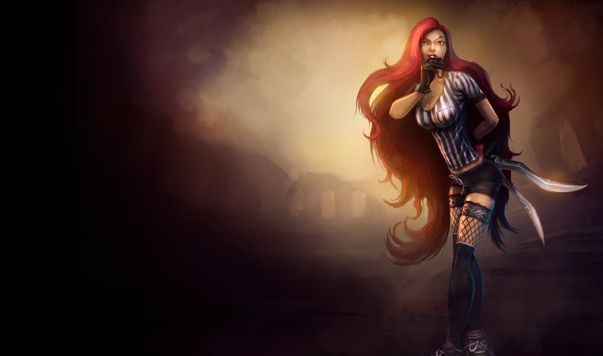 Red Card Katarina Skin - League Of Legends Old Katarina , HD Wallpaper & Backgrounds