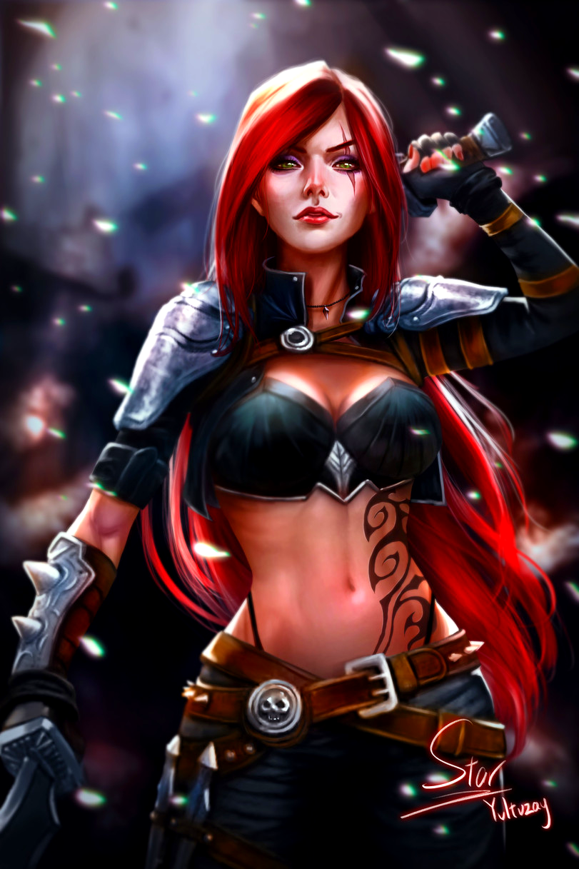 Katarina Lol Lol League Of Legends Fan Art Wallpaper - League Of Legends Katarina Fan Art , HD Wallpaper & Backgrounds