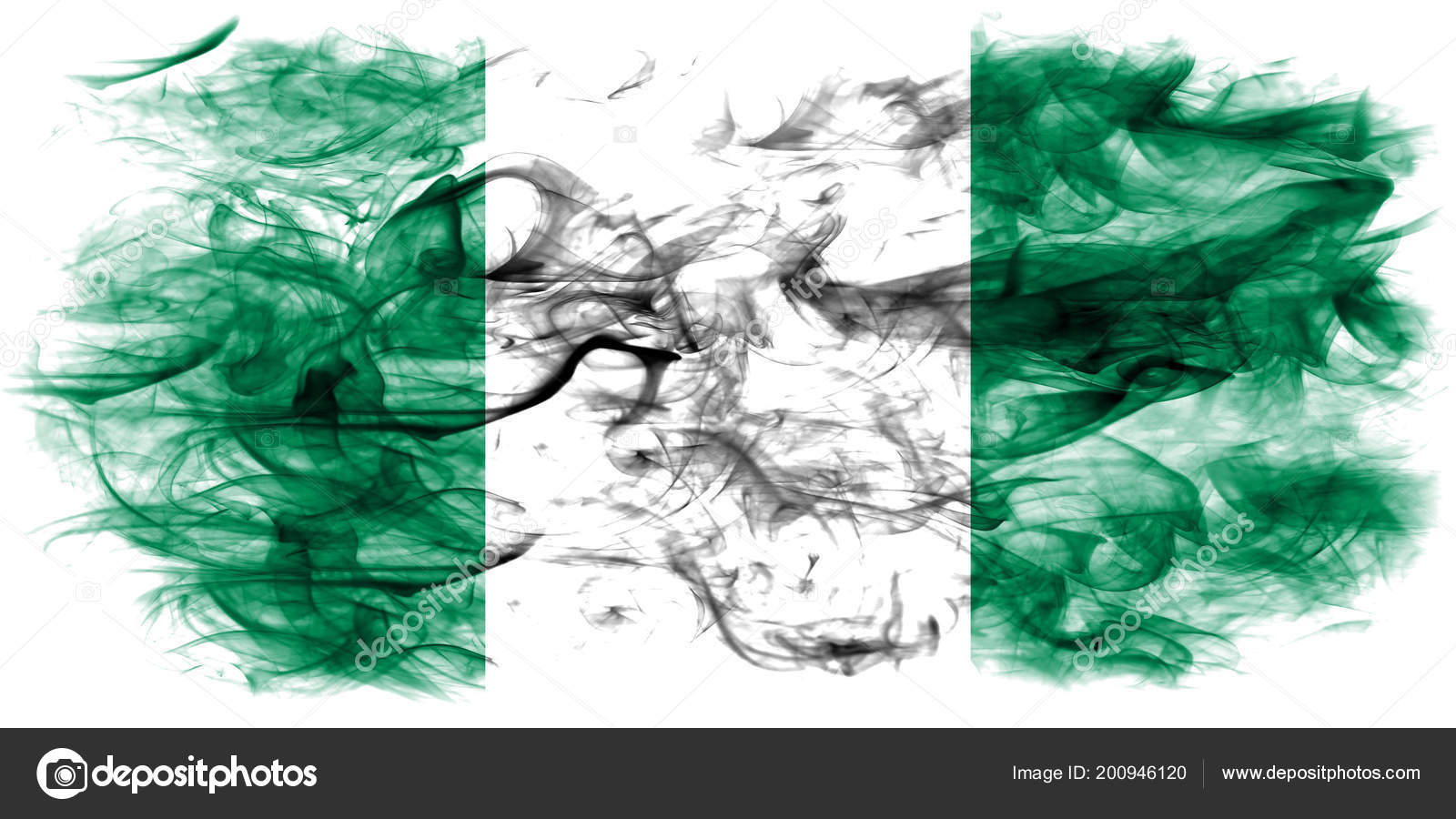 Nigeria Smoke Flag White Background Stock Photo - Sudan Flag , HD Wallpaper & Backgrounds