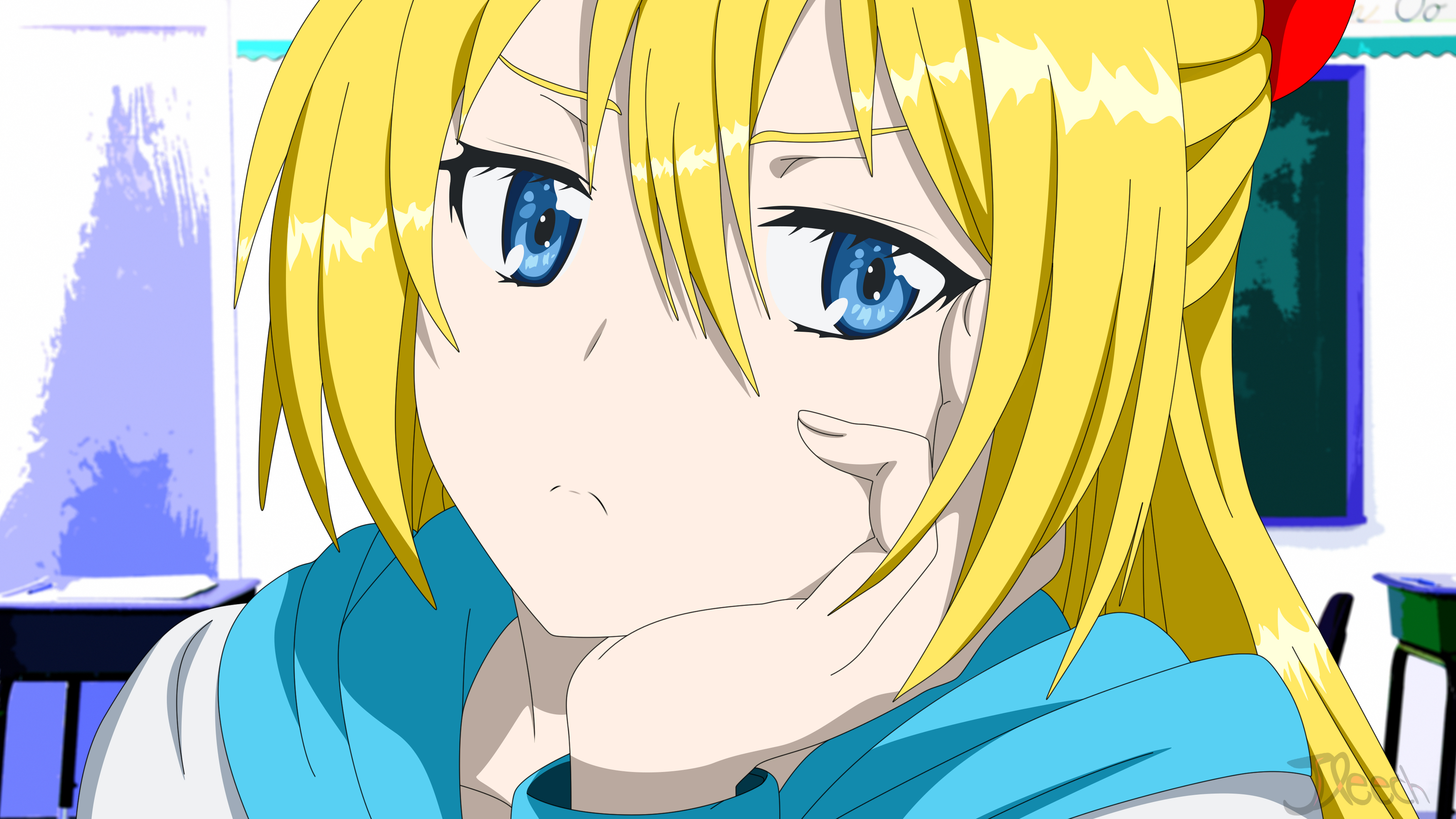 Nisekoi, Blue Eyes, Blonde, Chitoge Kirisaki, Anime - Nisekoi Kirisaki , HD Wallpaper & Backgrounds