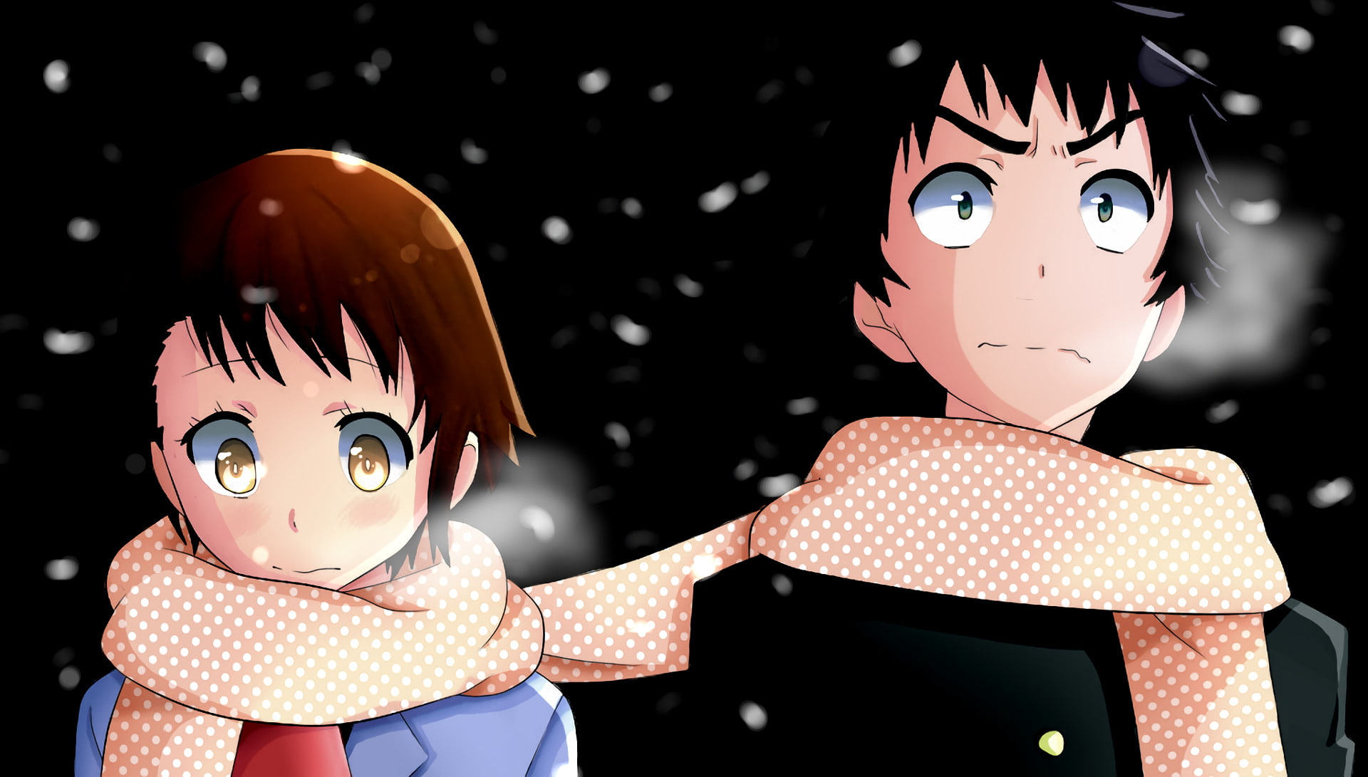 Anime, Nisekoi, Kosaki Onodera, Raku Ichijō - Cartoon , HD Wallpaper & Backgrounds